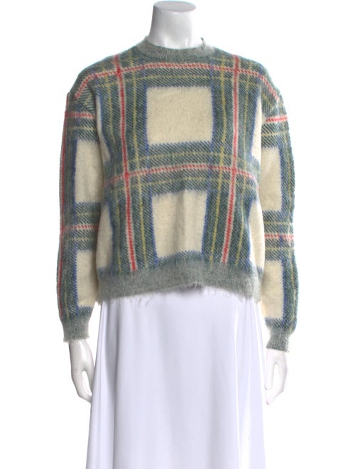Stella McCartney Plaid Print Mock Neck Sweater