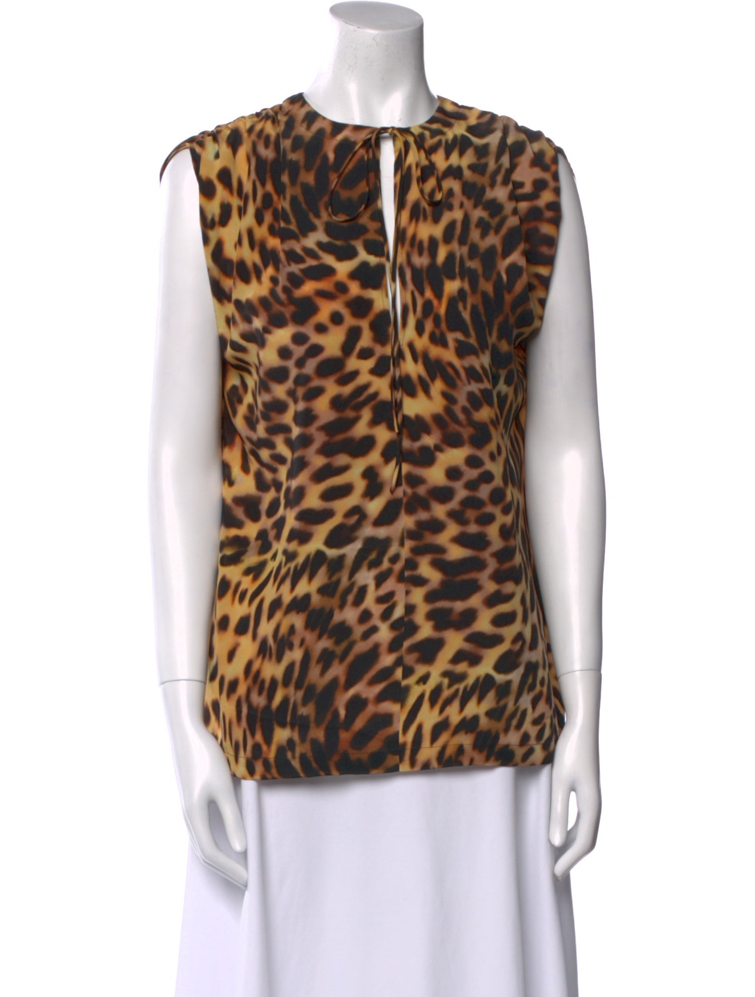 Stella McCartney Silk Animal Print Top