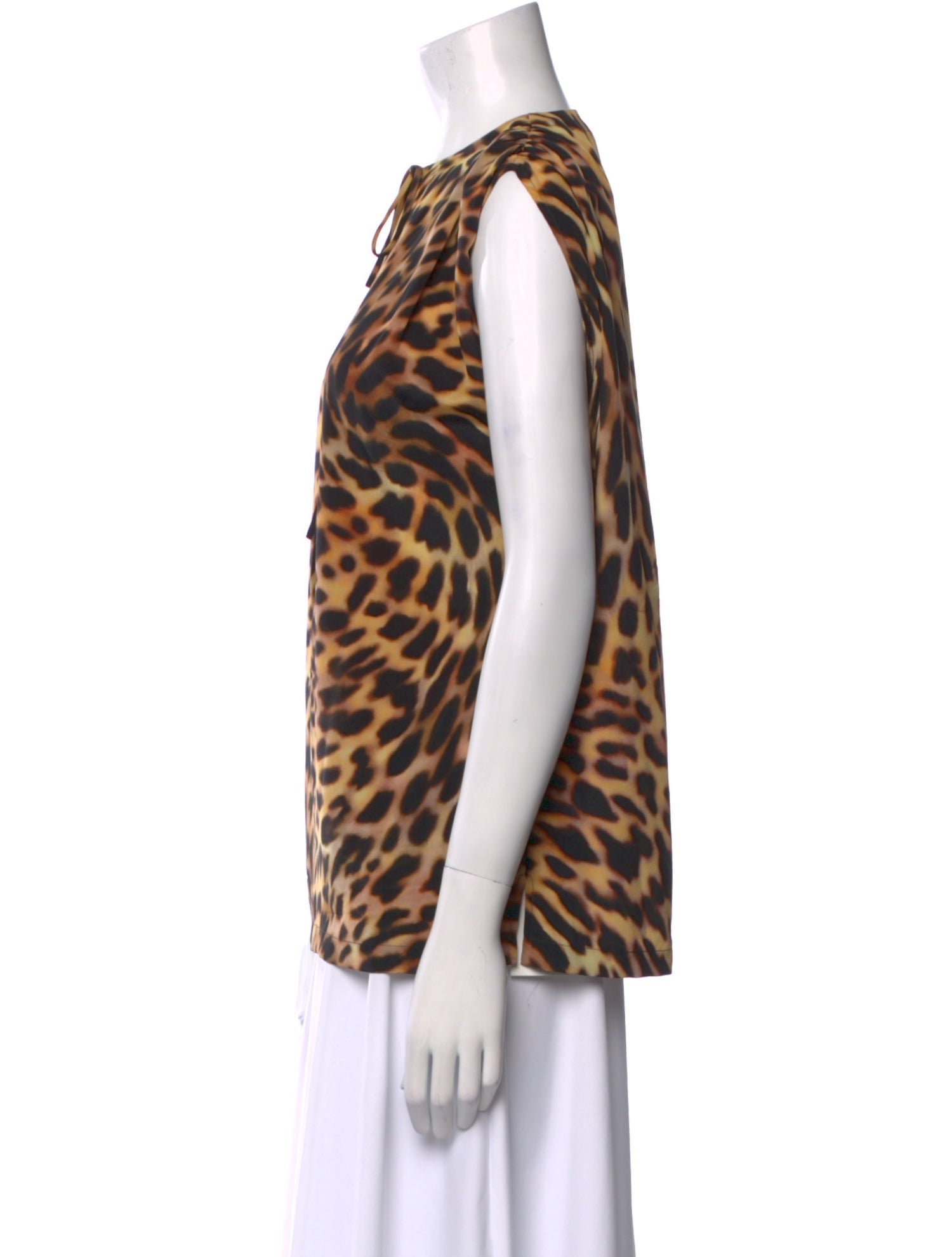 Stella McCartney Silk Animal Print Top