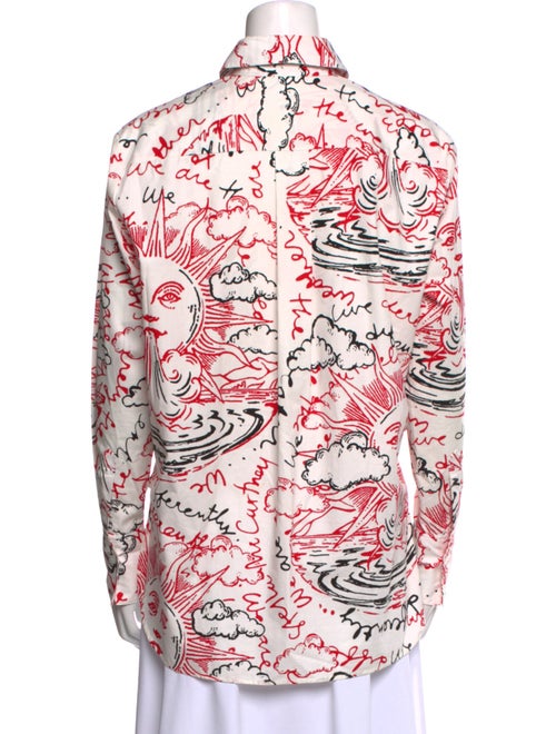 Stella McCartney Printed Long Sleeve Button-Up Top