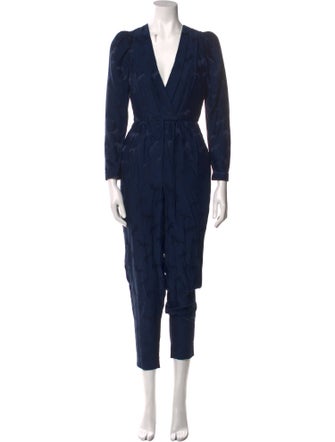 Stella McCartney Silk Plunge Neckline Jumpsuit