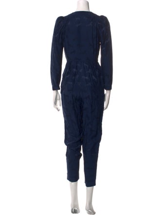Stella McCartney Silk Plunge Neckline Jumpsuit
