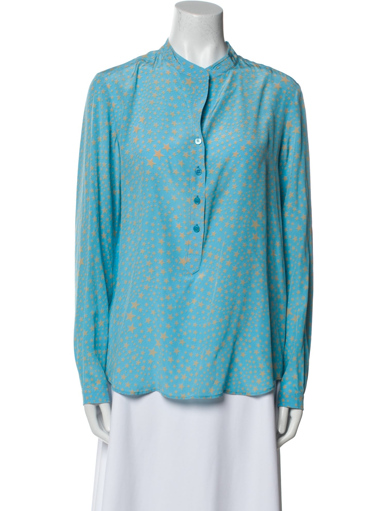 Stella McCartney Silk Printed Button-Up Top