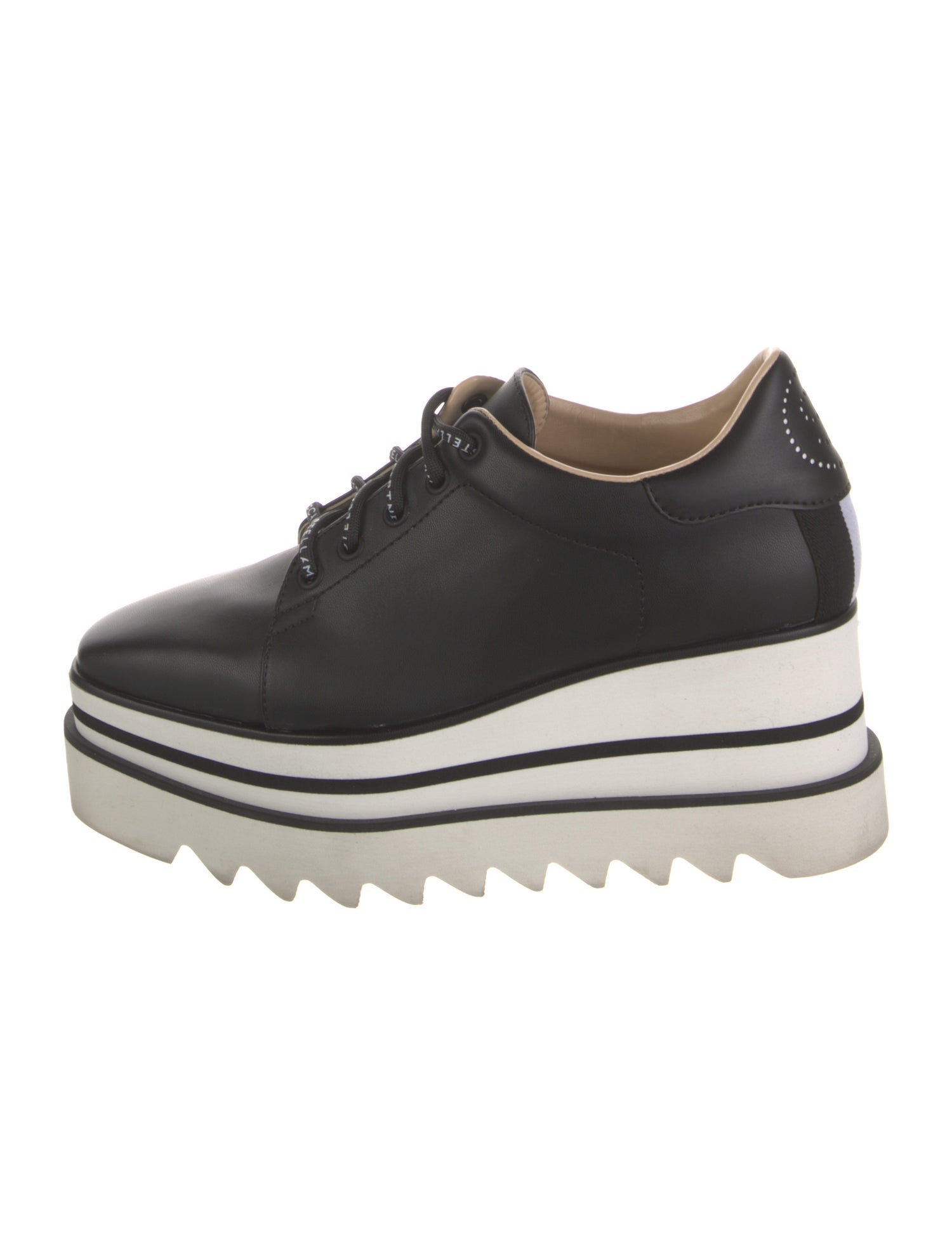 Stella McCartney Leather Wedge Sneakers