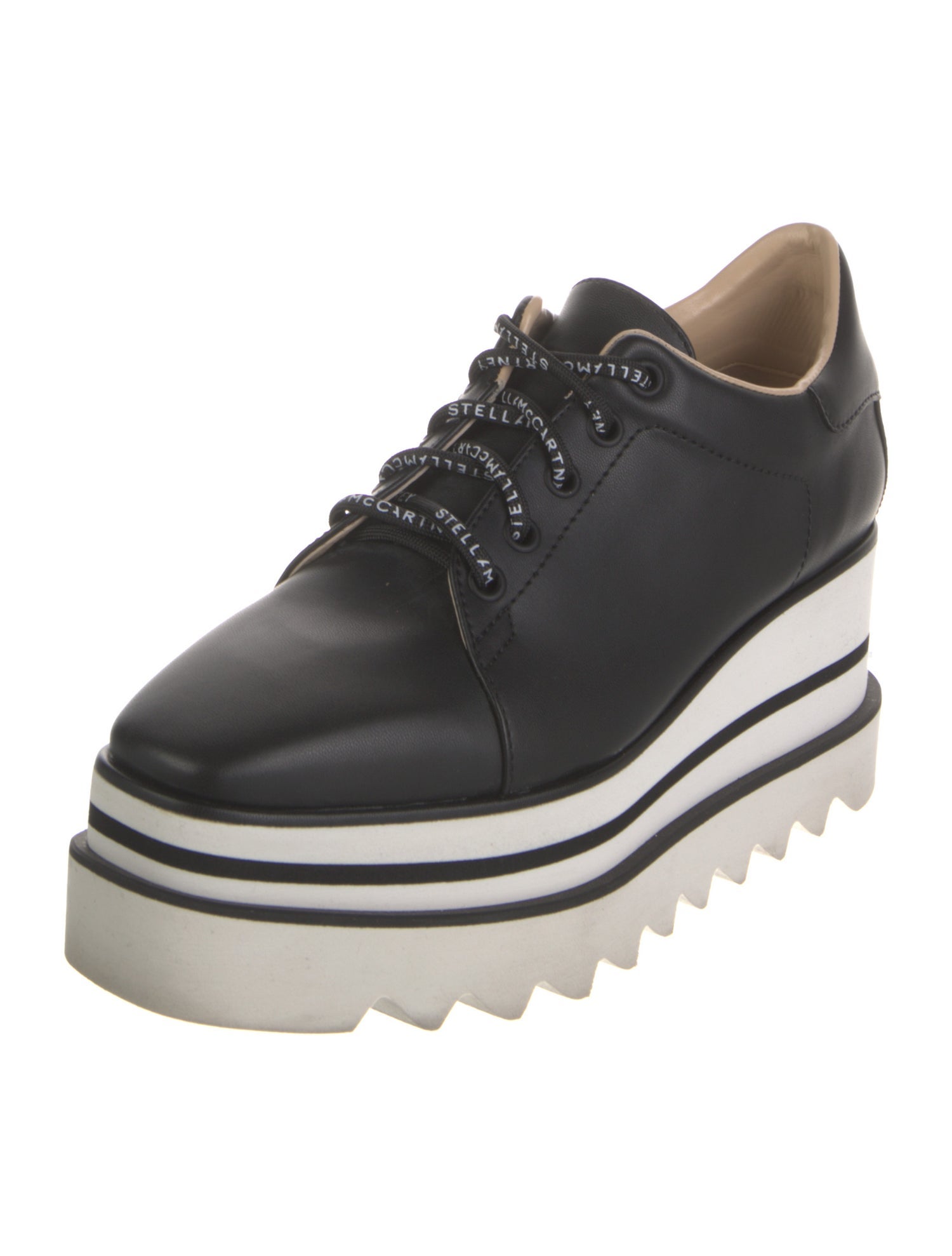 Stella McCartney Leather Wedge Sneakers