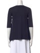 Stella McCartney Scoop Neck Three-Quarter Sleeve T-Shirt