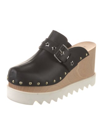 Stella McCartney Vegetarian Leather Colorblock Pattern Mules