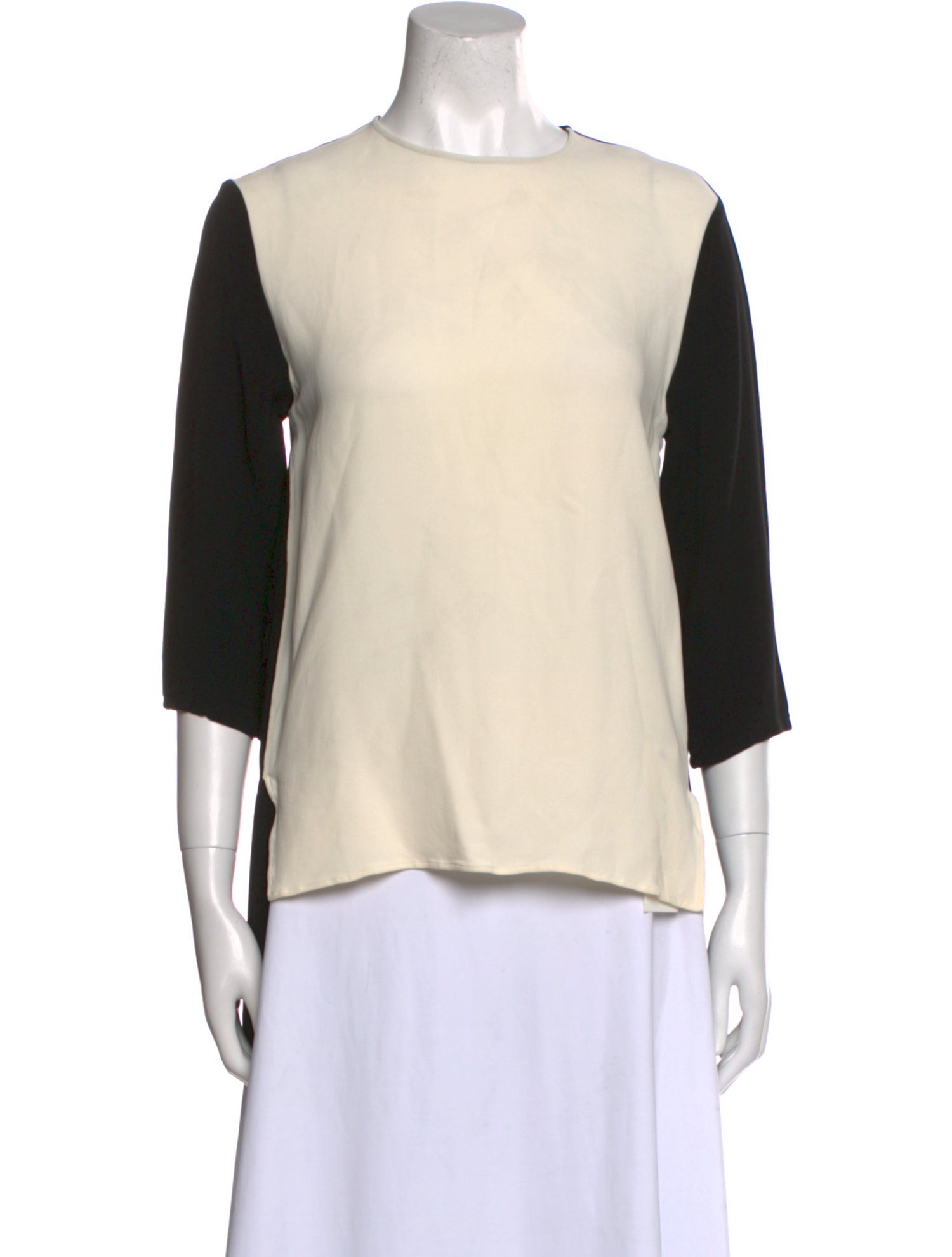 Stella McCartney Colorblock Pattern Crew Neck Top