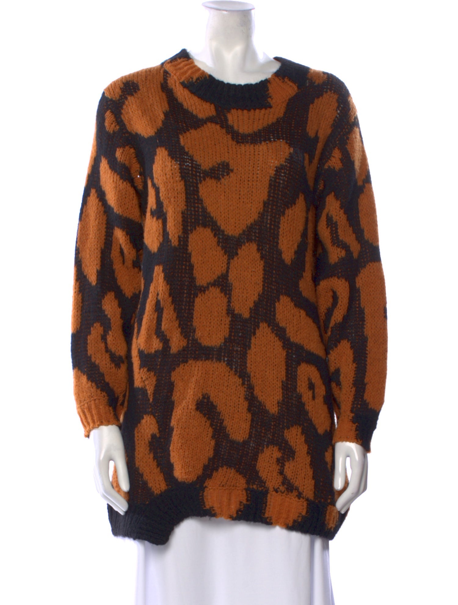 Stella McCartney Animal Print Crew Neck Sweater