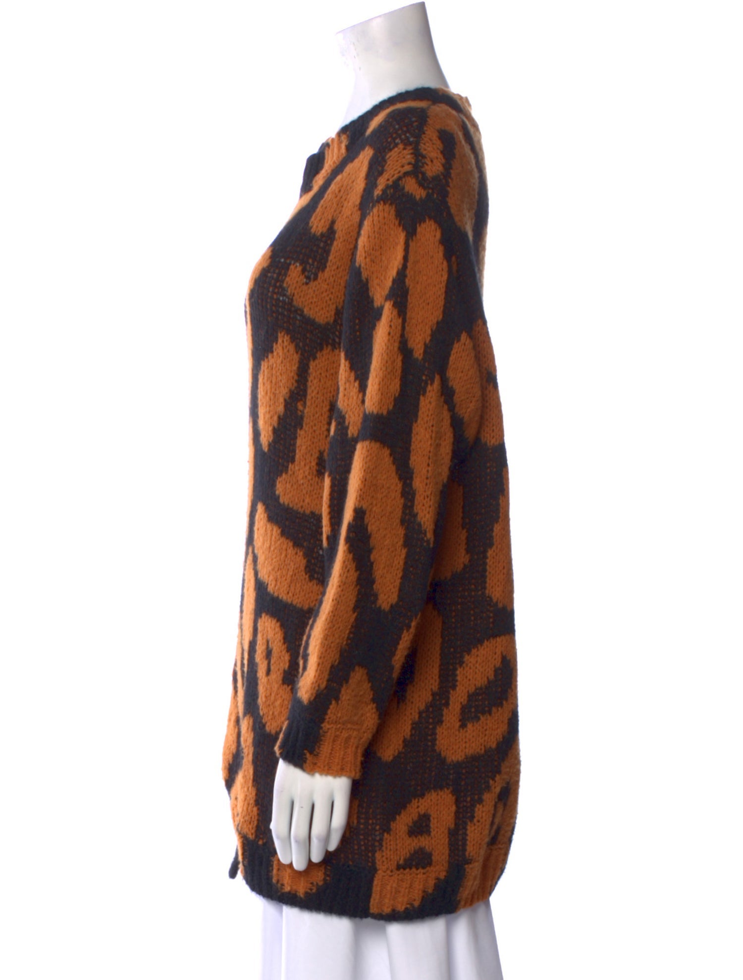 Stella McCartney Animal Print Crew Neck Sweater