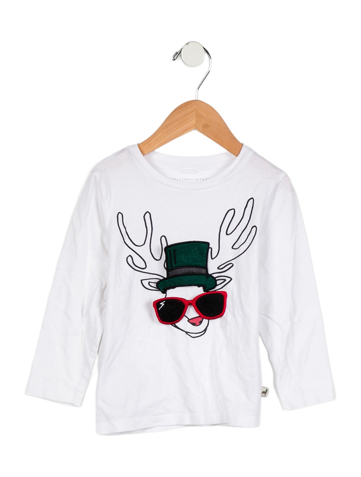 Stella McCartney Girls' Reindeer Graphic Print T-Shirt