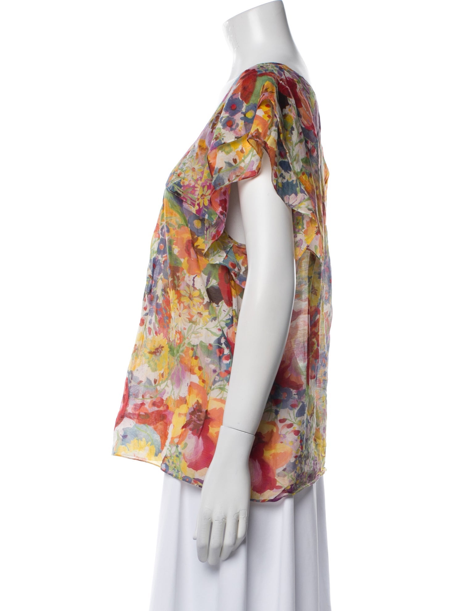 Stella McCartney Floral Print Scoop Neck Blouse