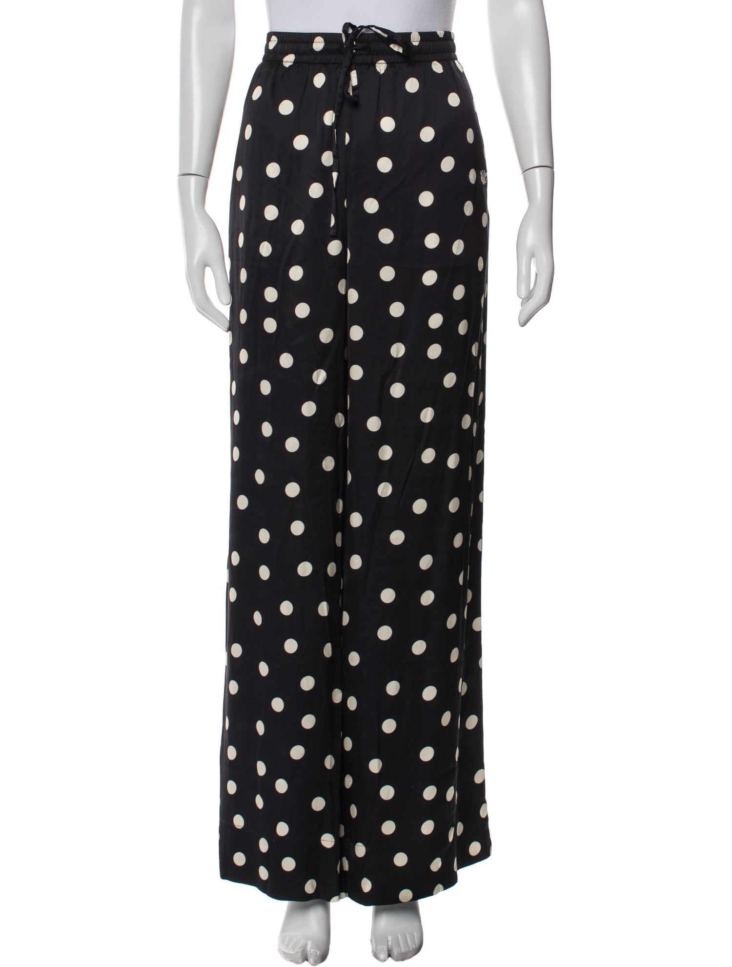 Stella McCartney Polka Dot Print Wide Leg Pants