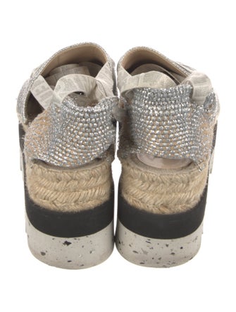 Stella McCartney Jute Colorblock Pattern Mules