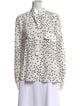 Stella McCartney Silk Polka Dot Print Button-Up Top