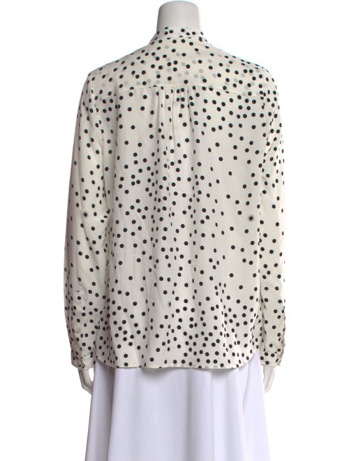 Stella McCartney Silk Polka Dot Print Button-Up Top