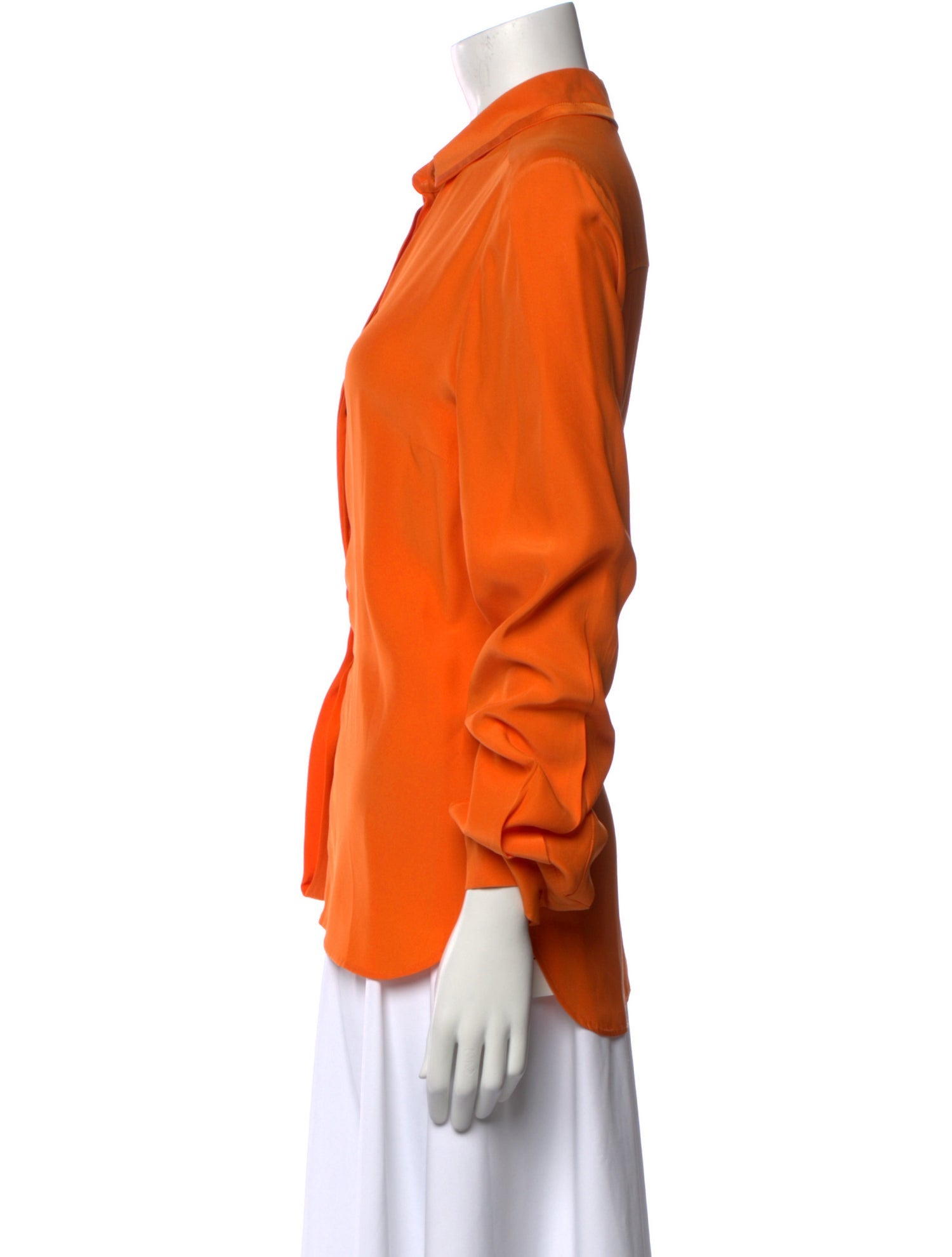 Stella McCartney Silk Three-Quarter Sleeve Button-Up Top