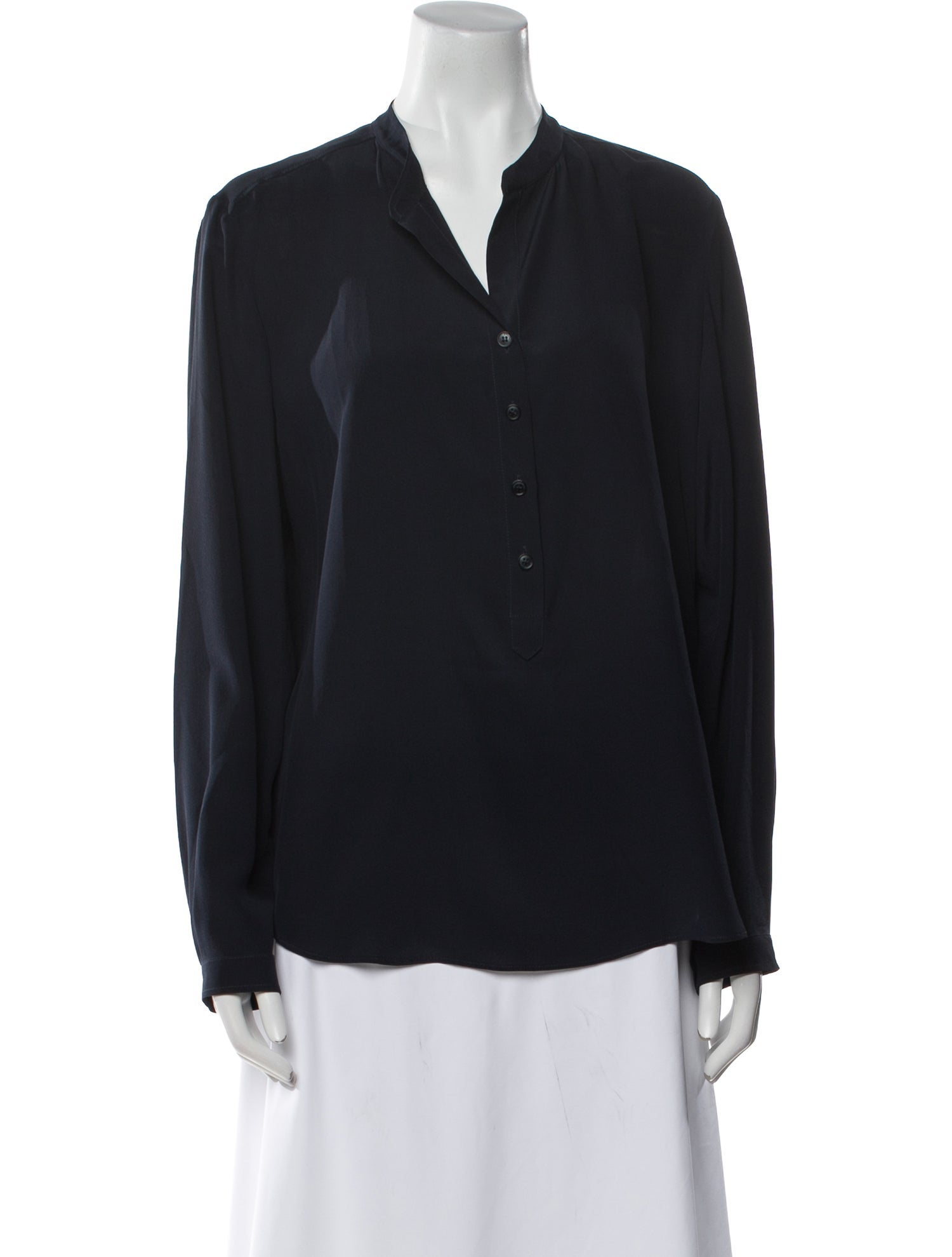Stella McCartney Silk V-Neck Button-Up Top