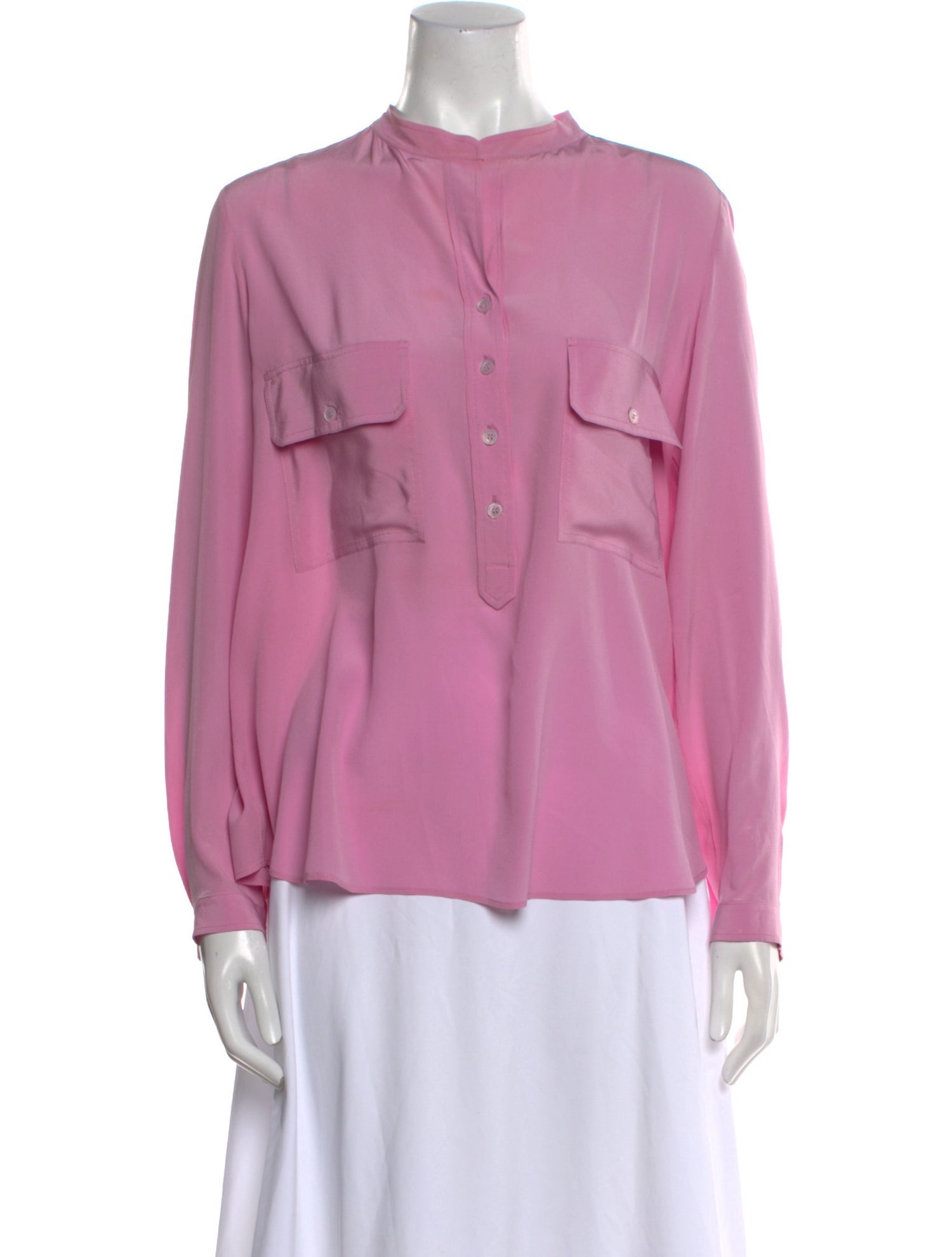 Stella McCartney Silk Mock Neck Blouse