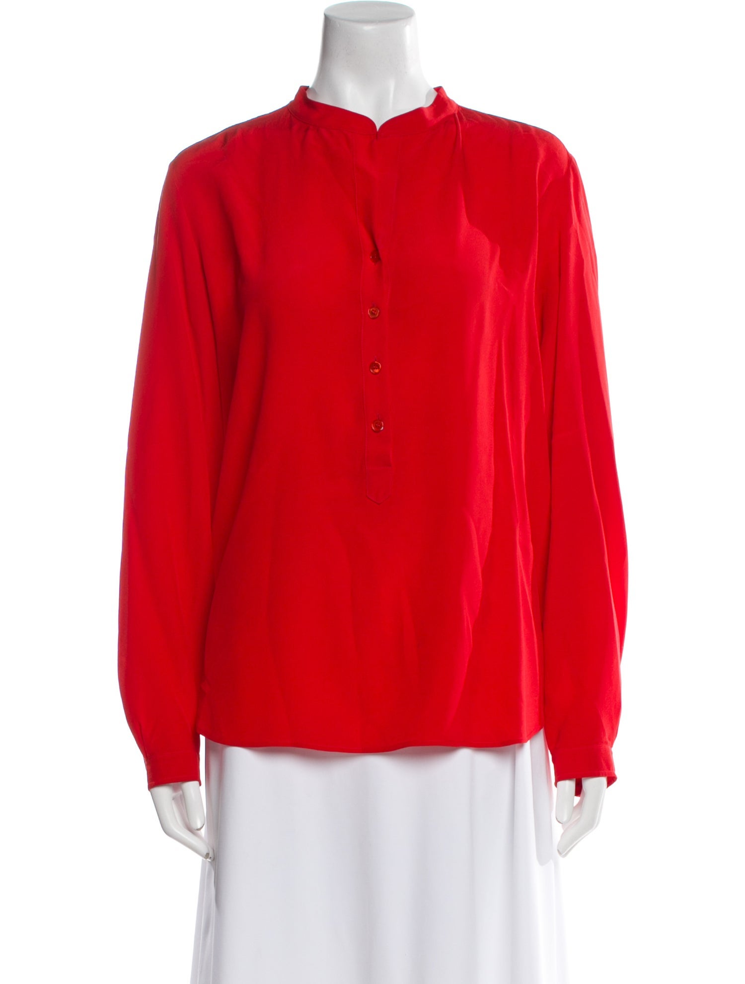 Stella McCartney Silk Mock Neck Blouse