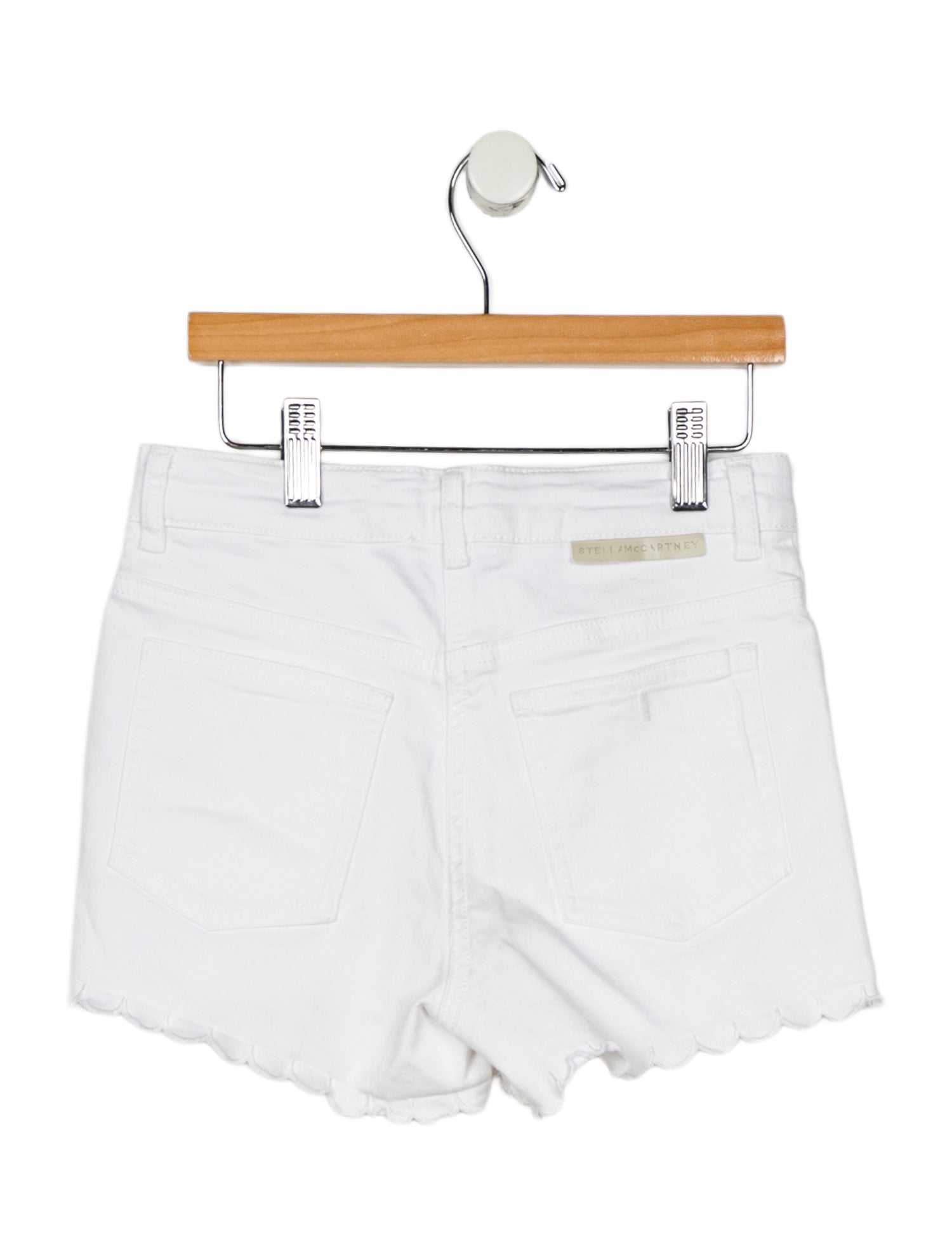Stella McCartney Girls' Denim Scallop Hem Shorts