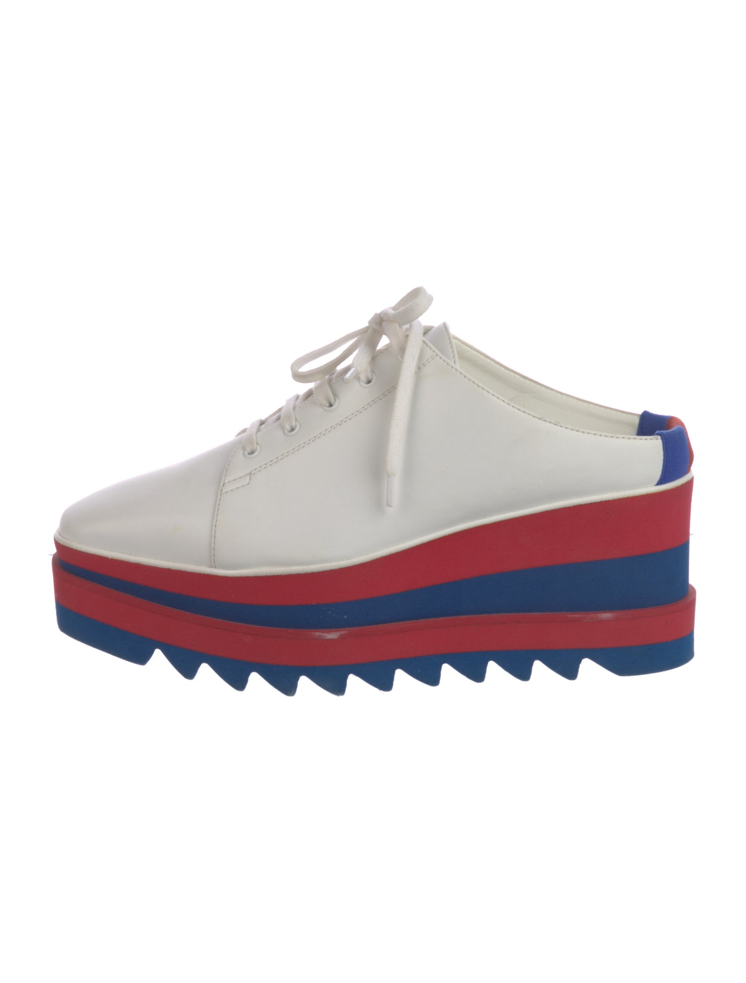 Stella McCartney Vegetarian Leather Colorblock Pattern Mules