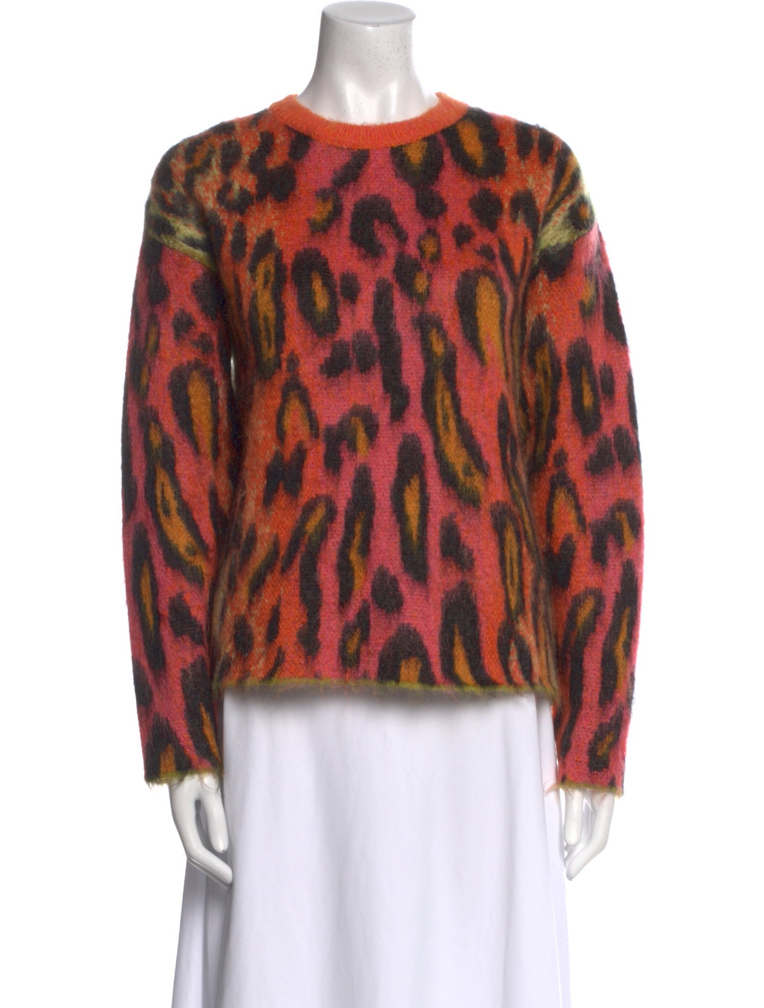 Stella McCartney Animal Print Crew Neck Sweater