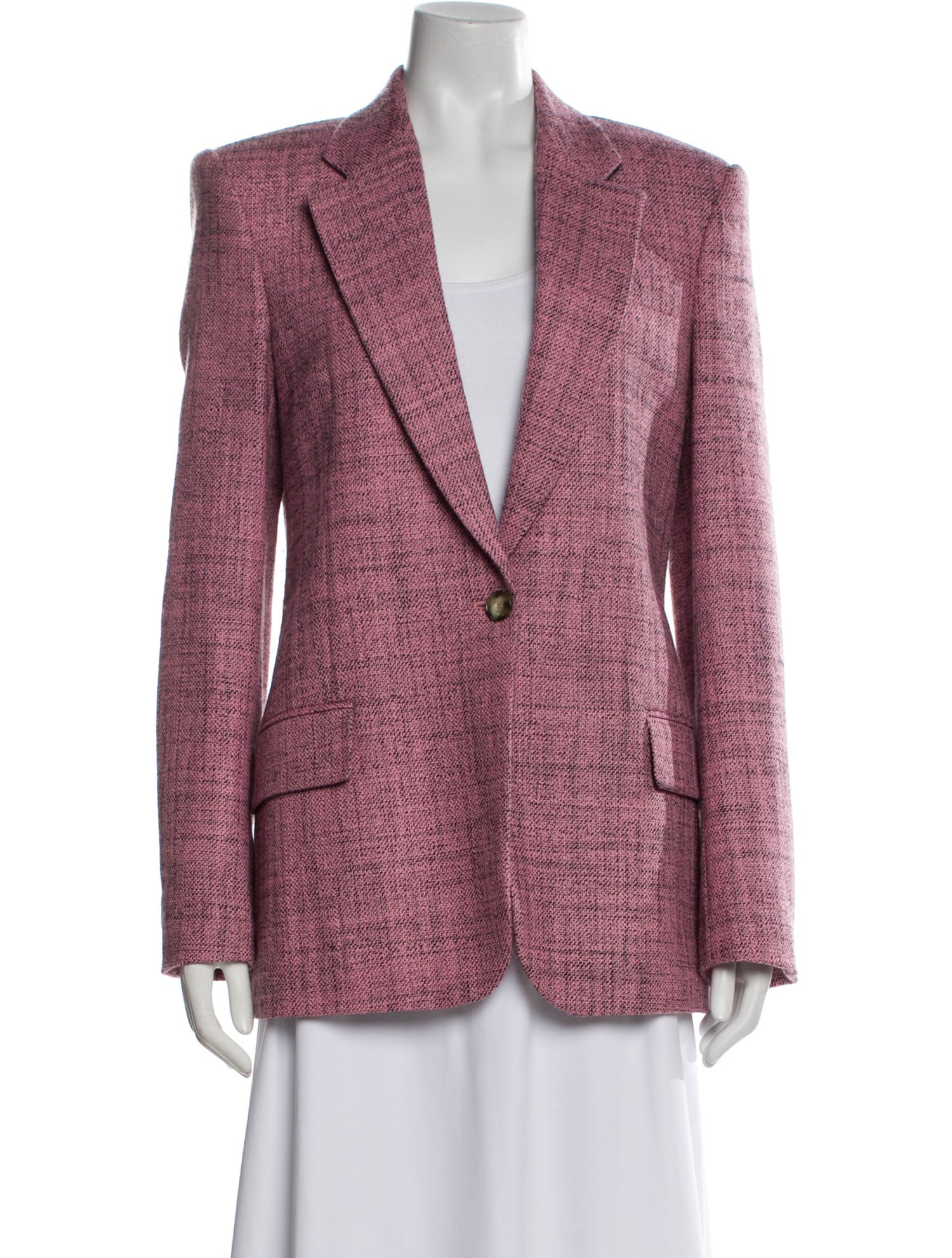 Stella McCartney Wool Plaid Print Blazer
