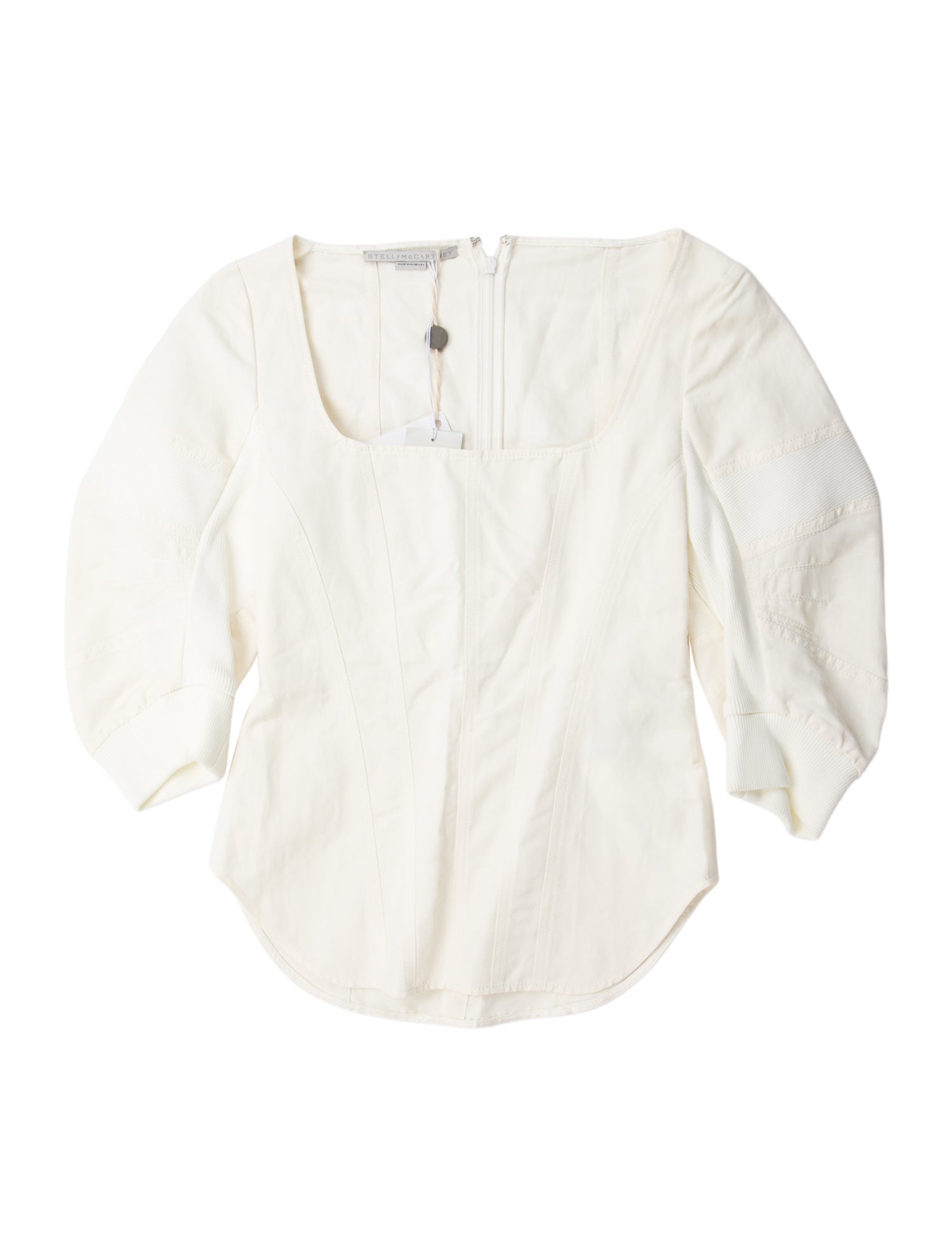 Stella McCartney Square Neckline Three-Quarter Sleeve Blouse w/ Tags