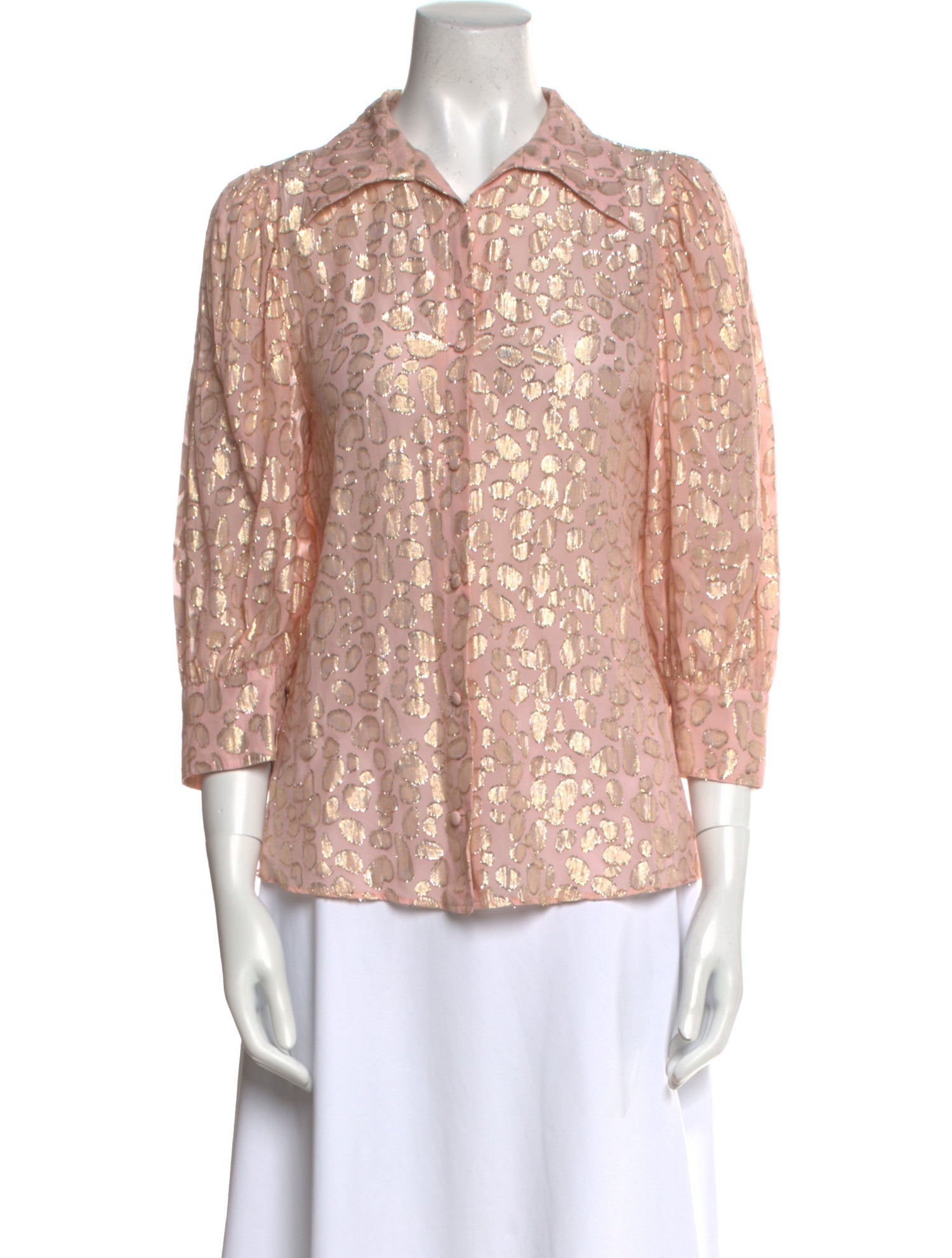 Stella McCartney Silk Printed Button-Up Top