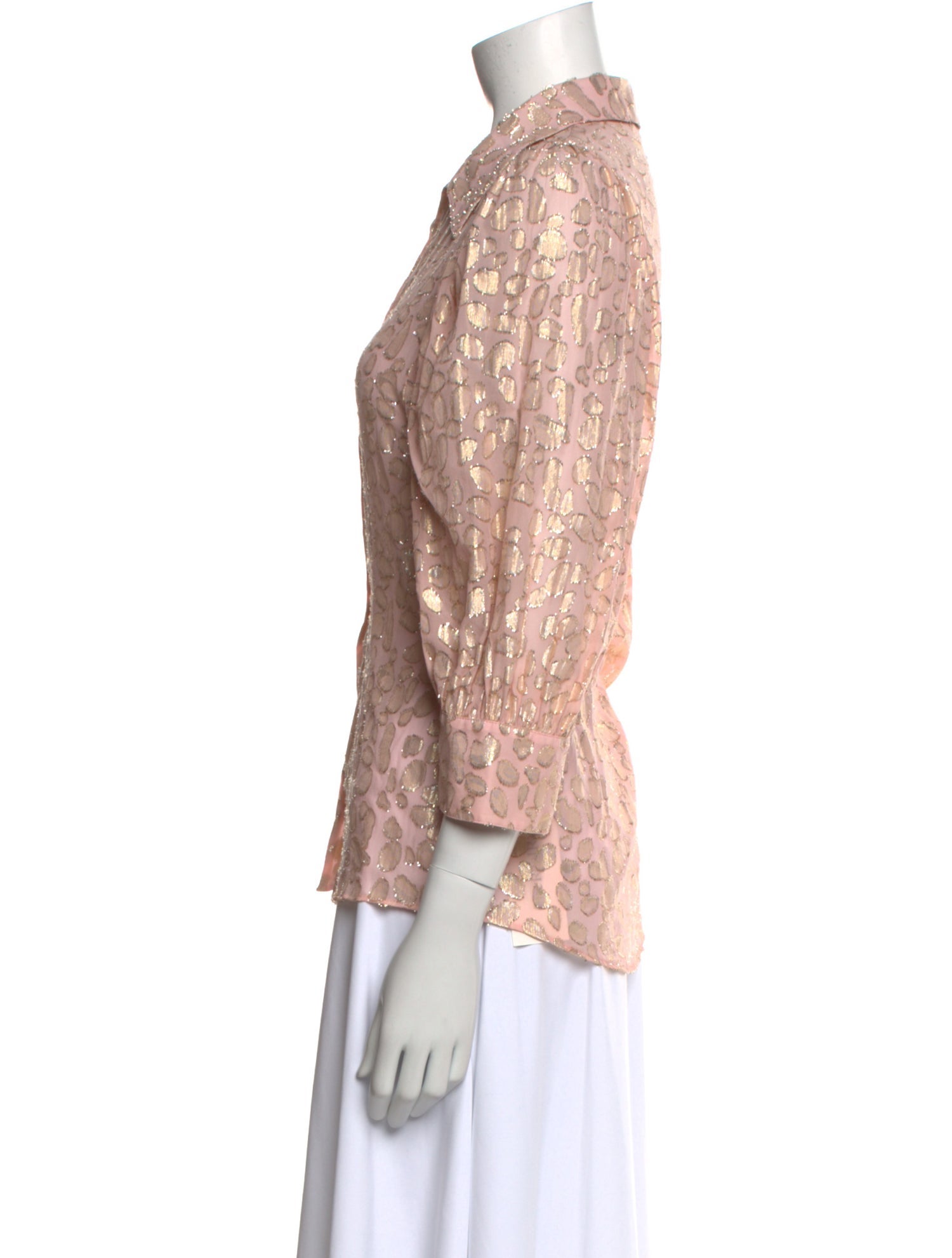 Stella McCartney Silk Printed Button-Up Top