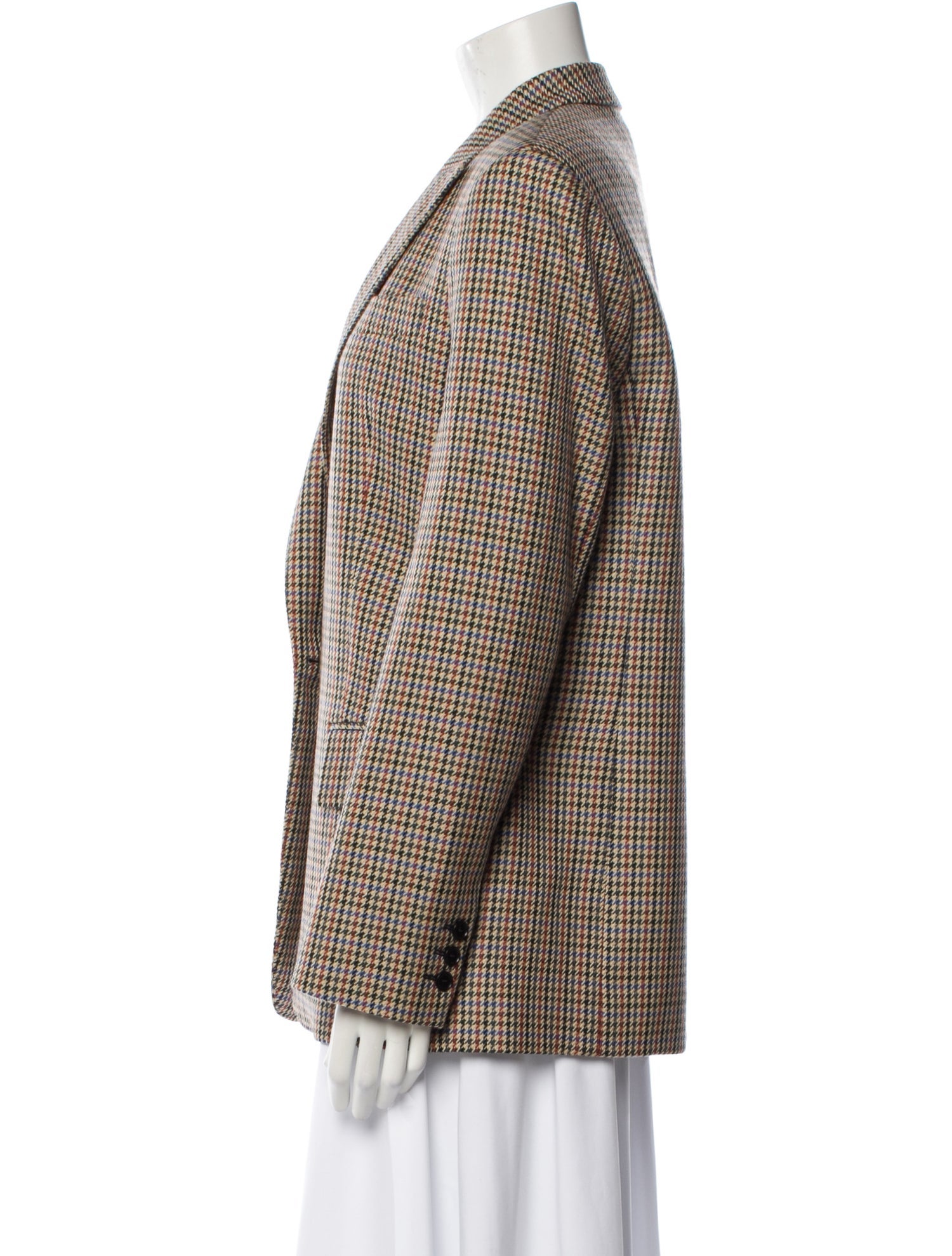 Stella McCartney Wool Plaid Print Blazer