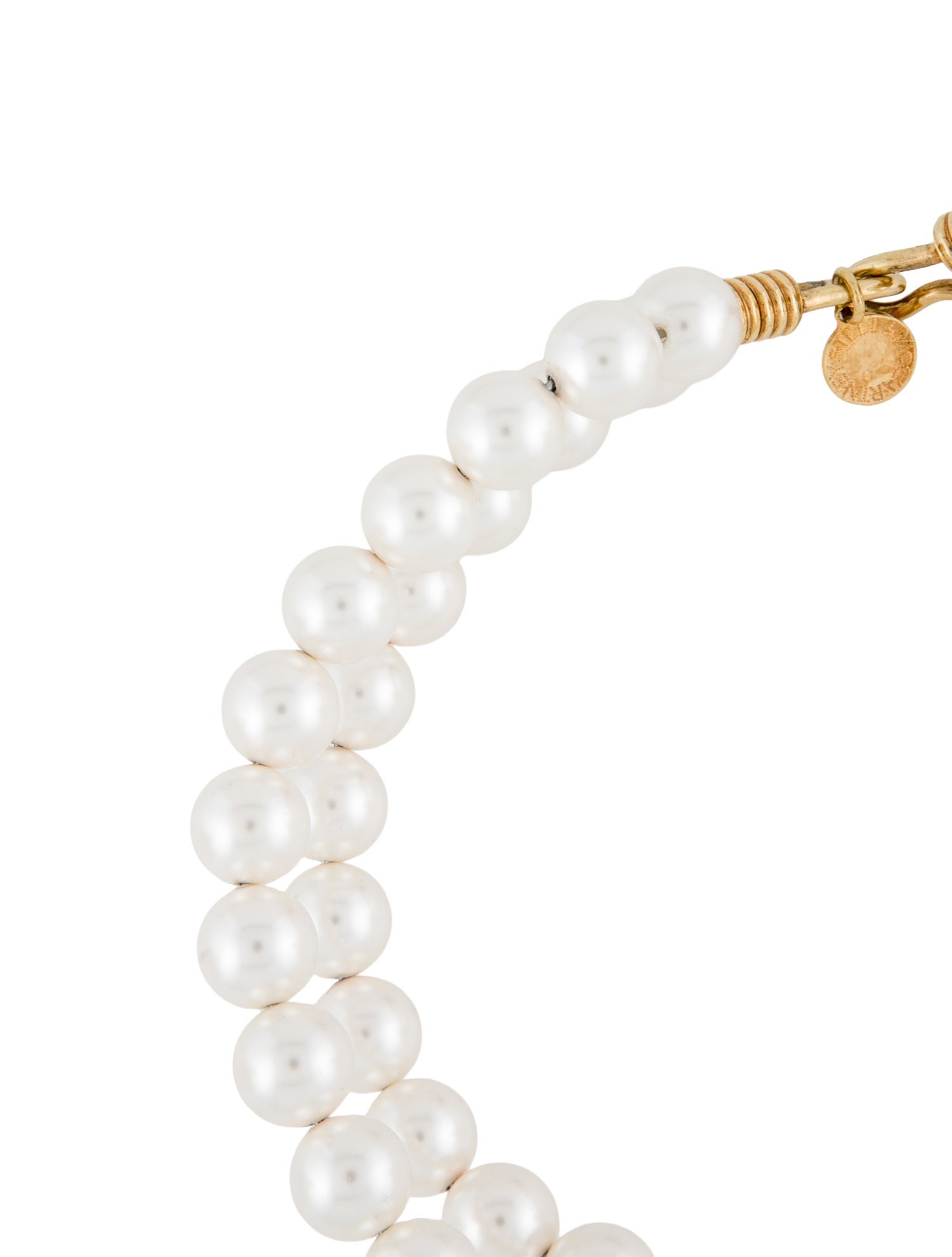 Stella McCartney Faux Pearl Sculptural Double Strand Necklace