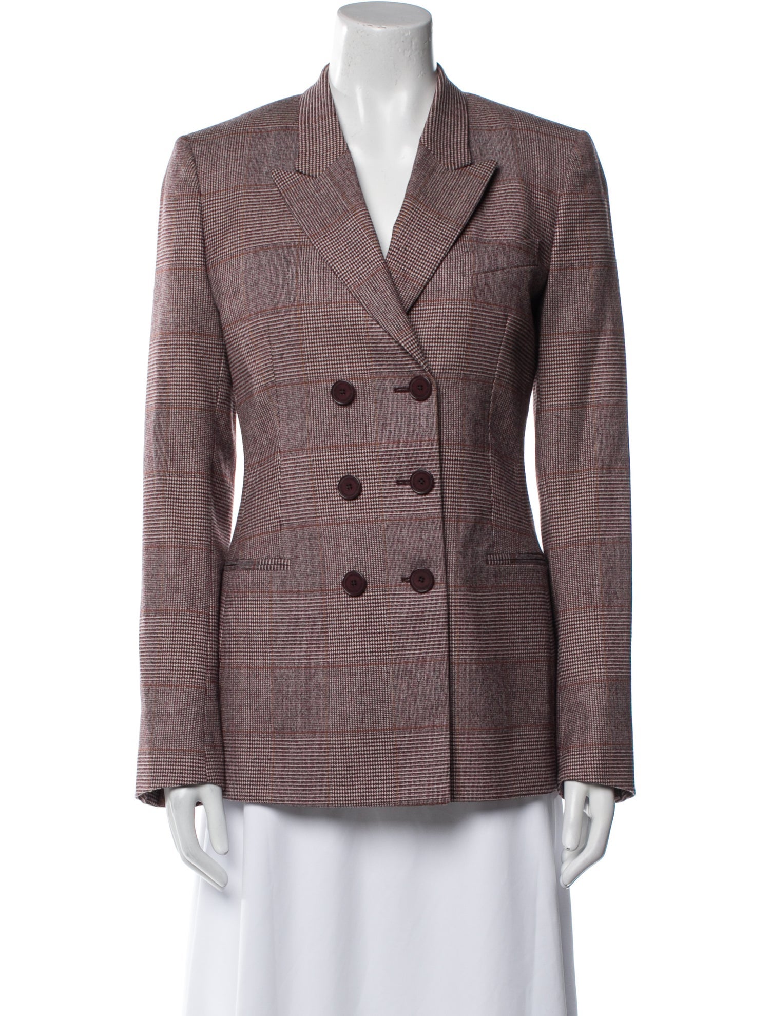 Stella McCartney Wool Plaid Print Blazer