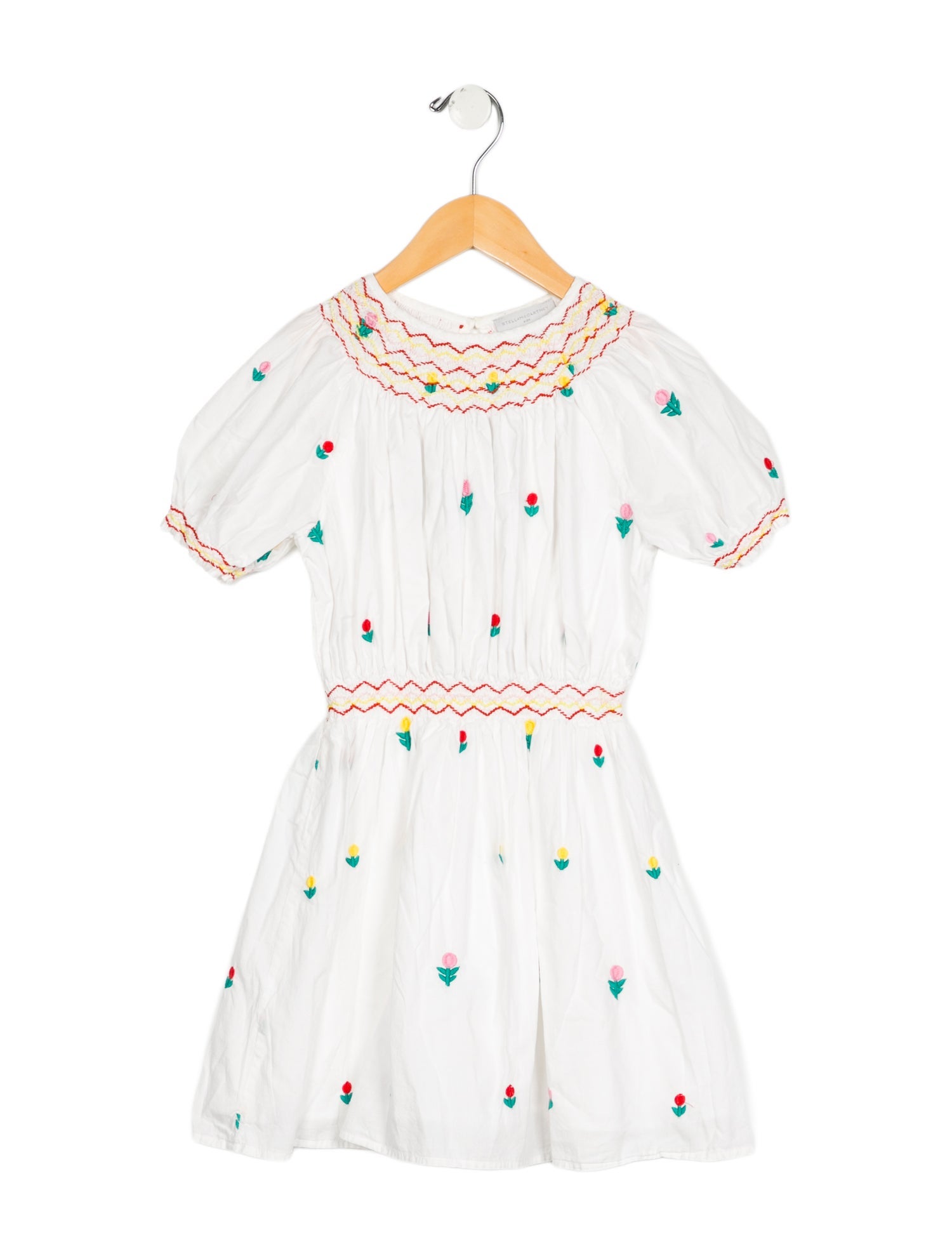 Stella McCartney Girls' Embroidered Short Sleeve Dress