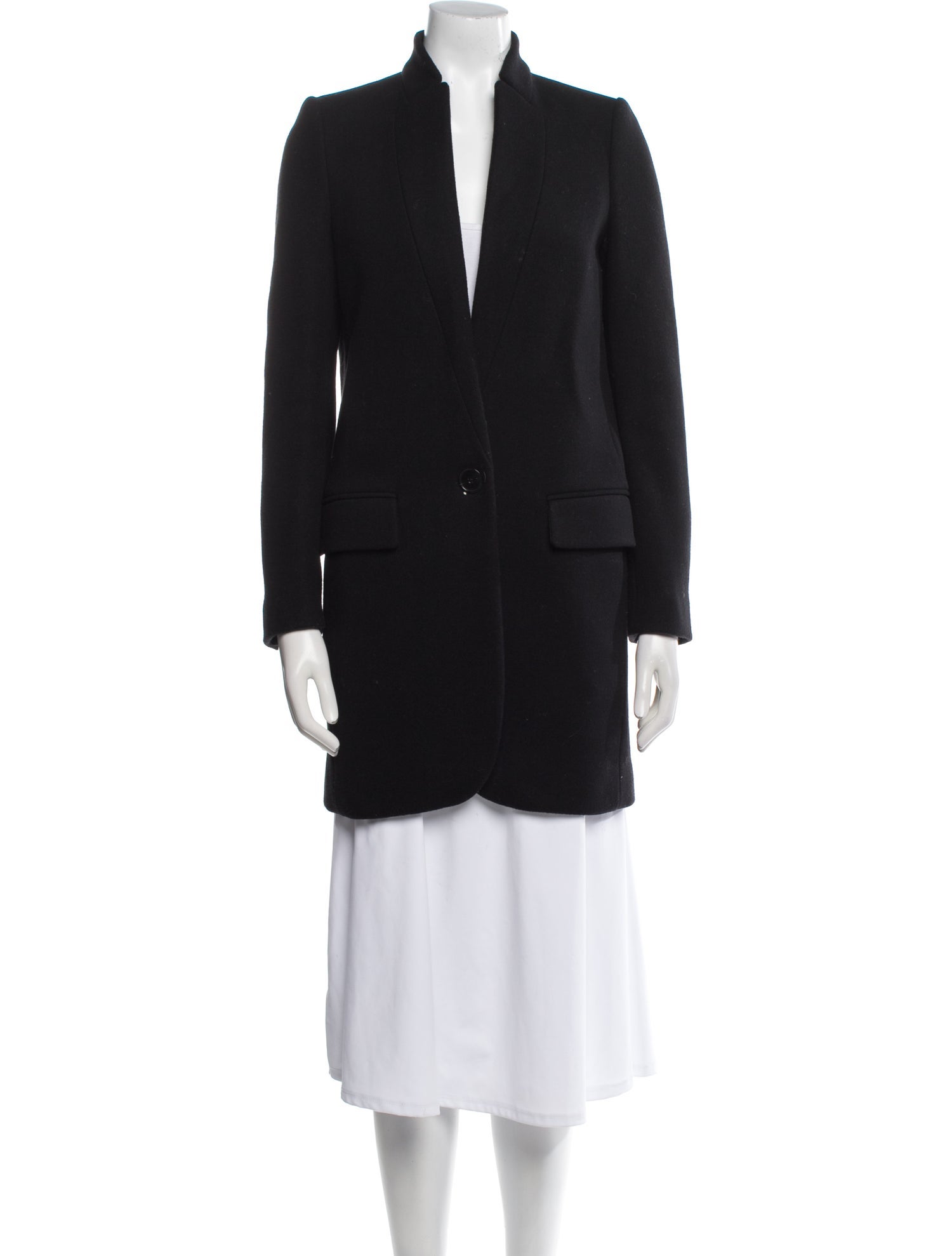 Stella McCartney Wool Faux Fur Coat