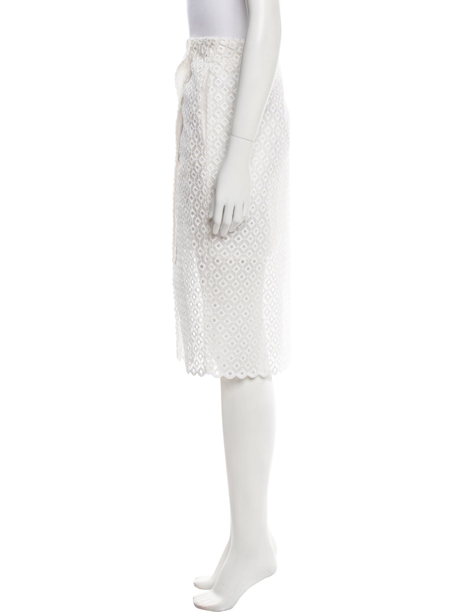 Stella McCartney Embroidered Accent Knee-Length Skirt