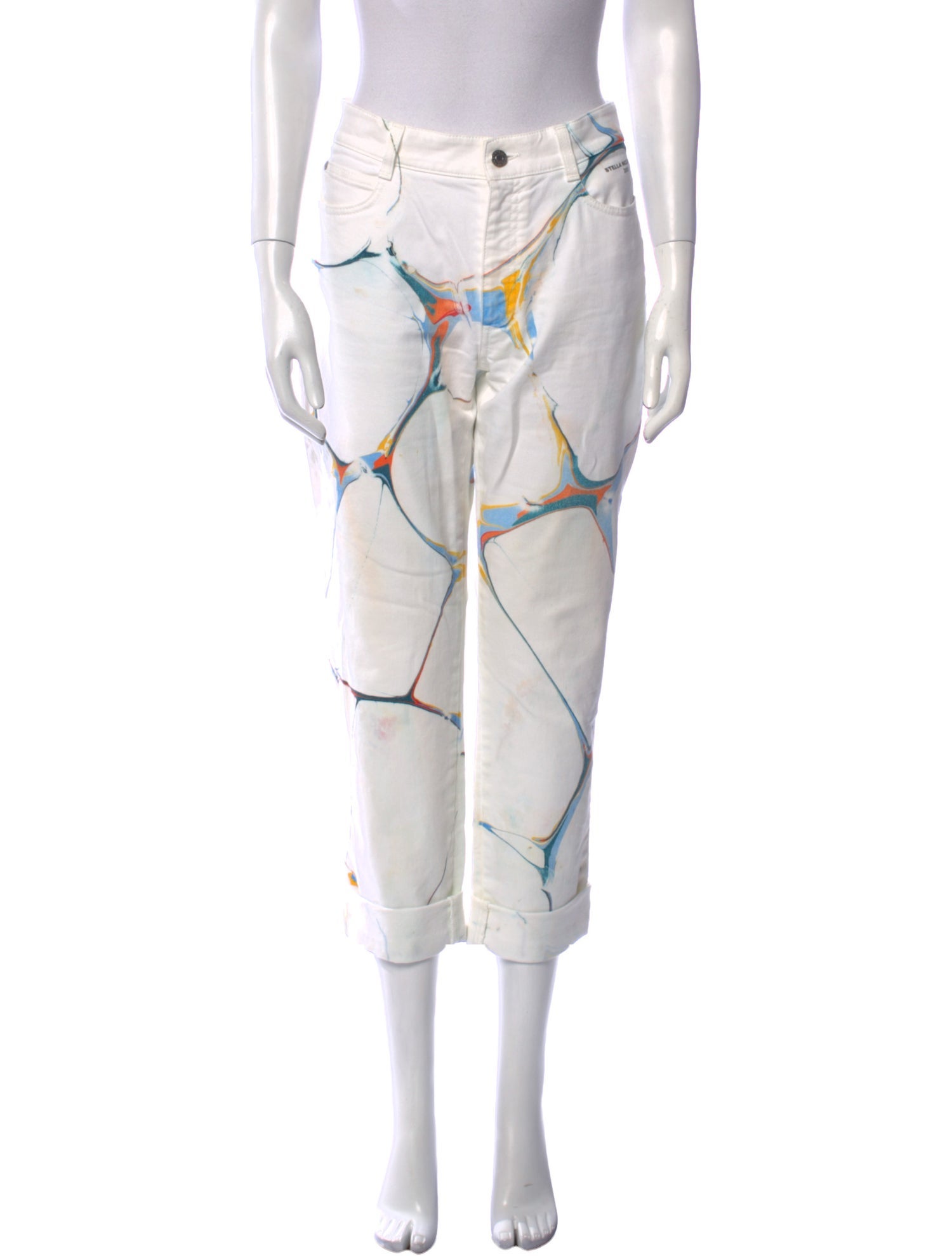 Stella McCartney Tie-Dye Print Straight Leg Pants