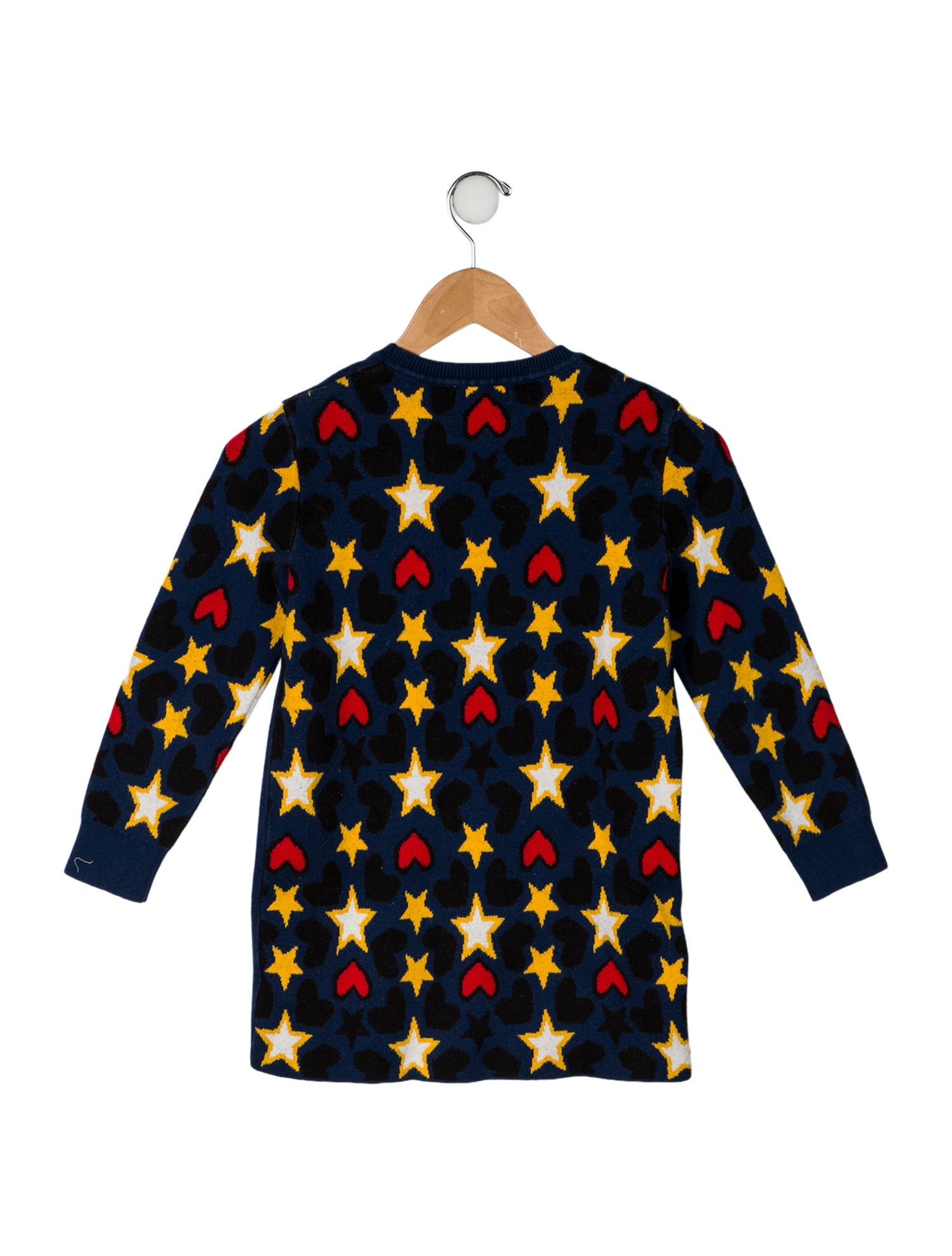 Stella McCartney Girls' Patterned Printed Long Sweater Dress