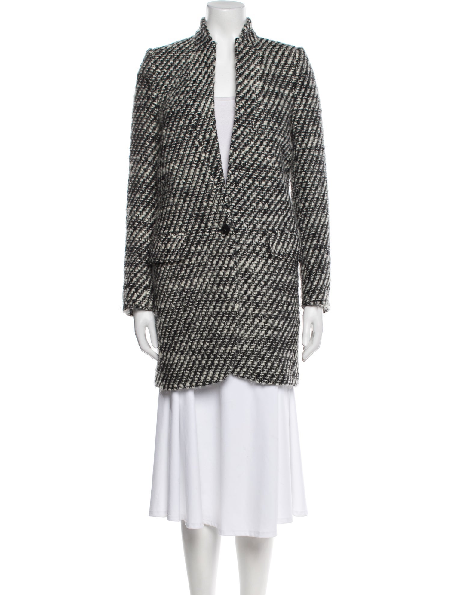 Stella McCartney Wool Tweed Pattern Coat
