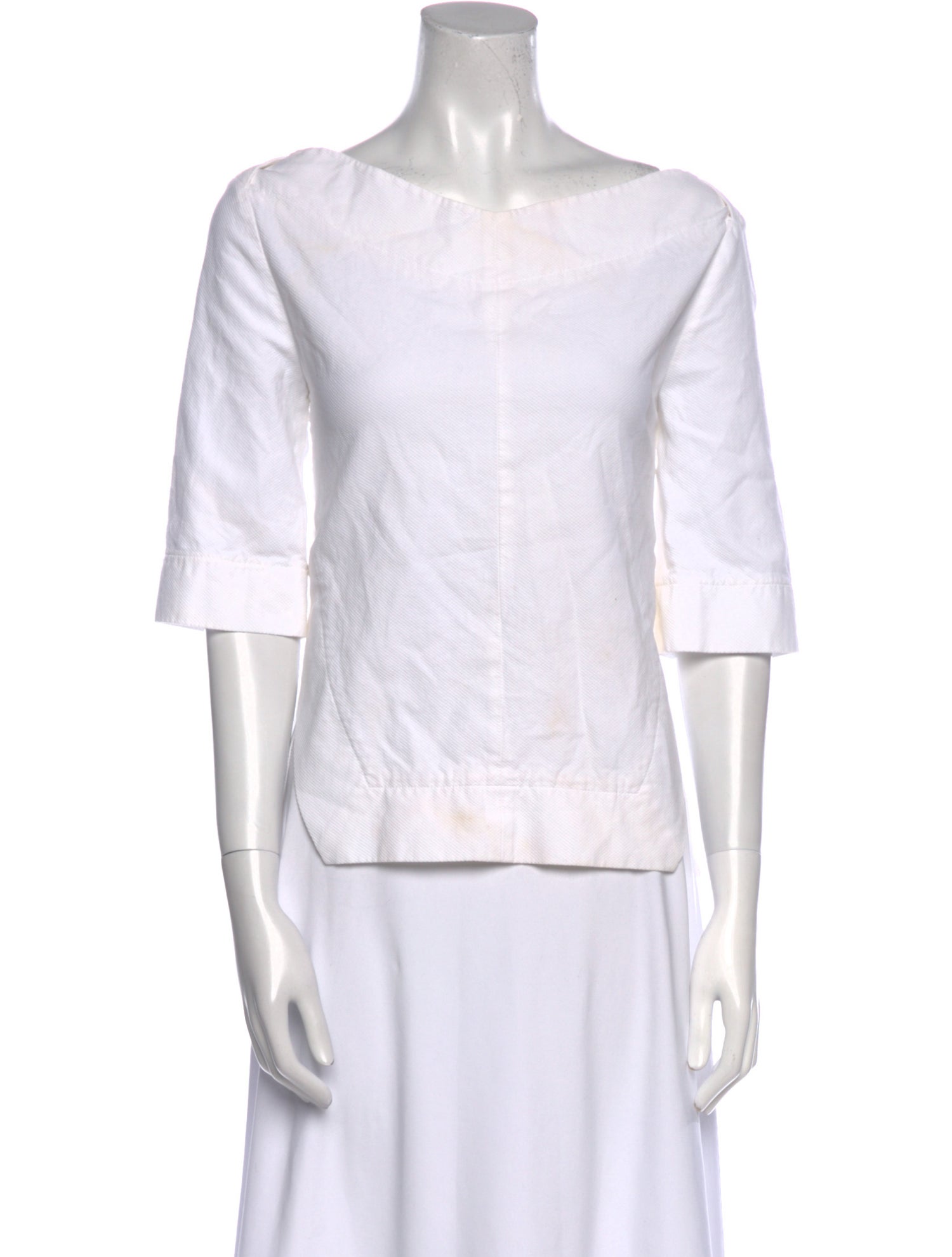 Stella McCartney Bateau Neckline Three-Quarter Sleeve Top