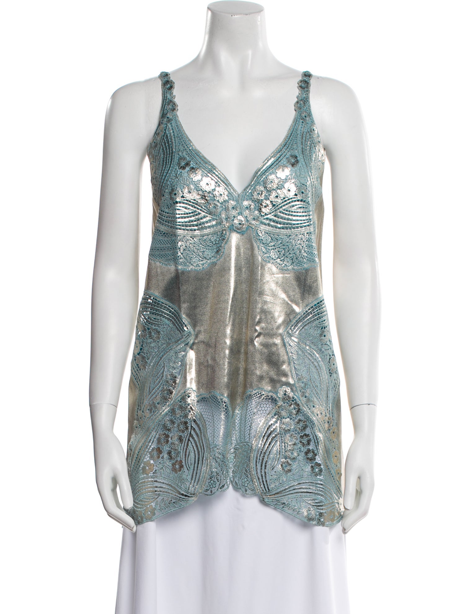 Stella McCartney Paisley Print V-Neck Top w/ Tags