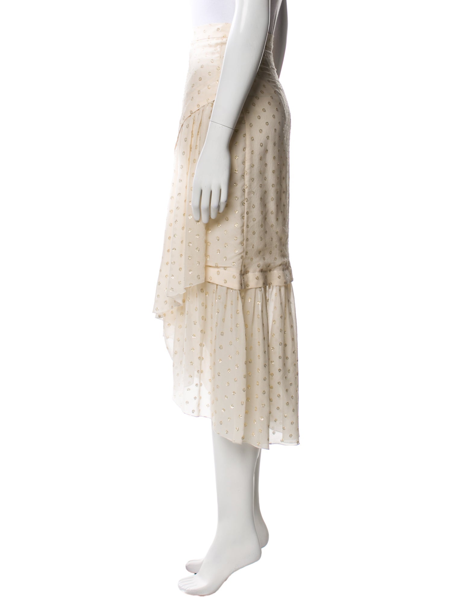 Stella McCartney Silk Midi Length Skirt