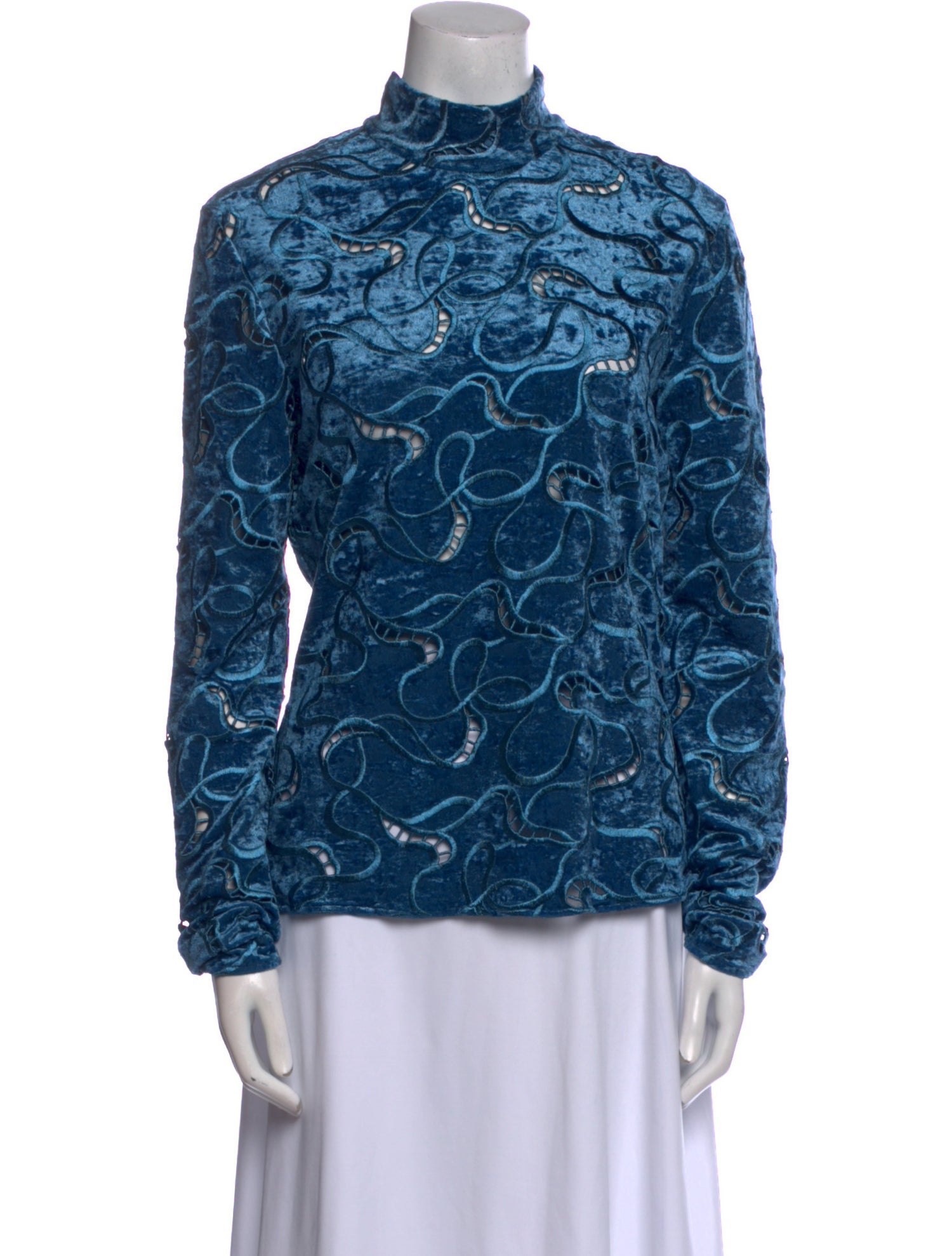 Stella McCartney Printed Mock Neck Blouse w/ Tags
