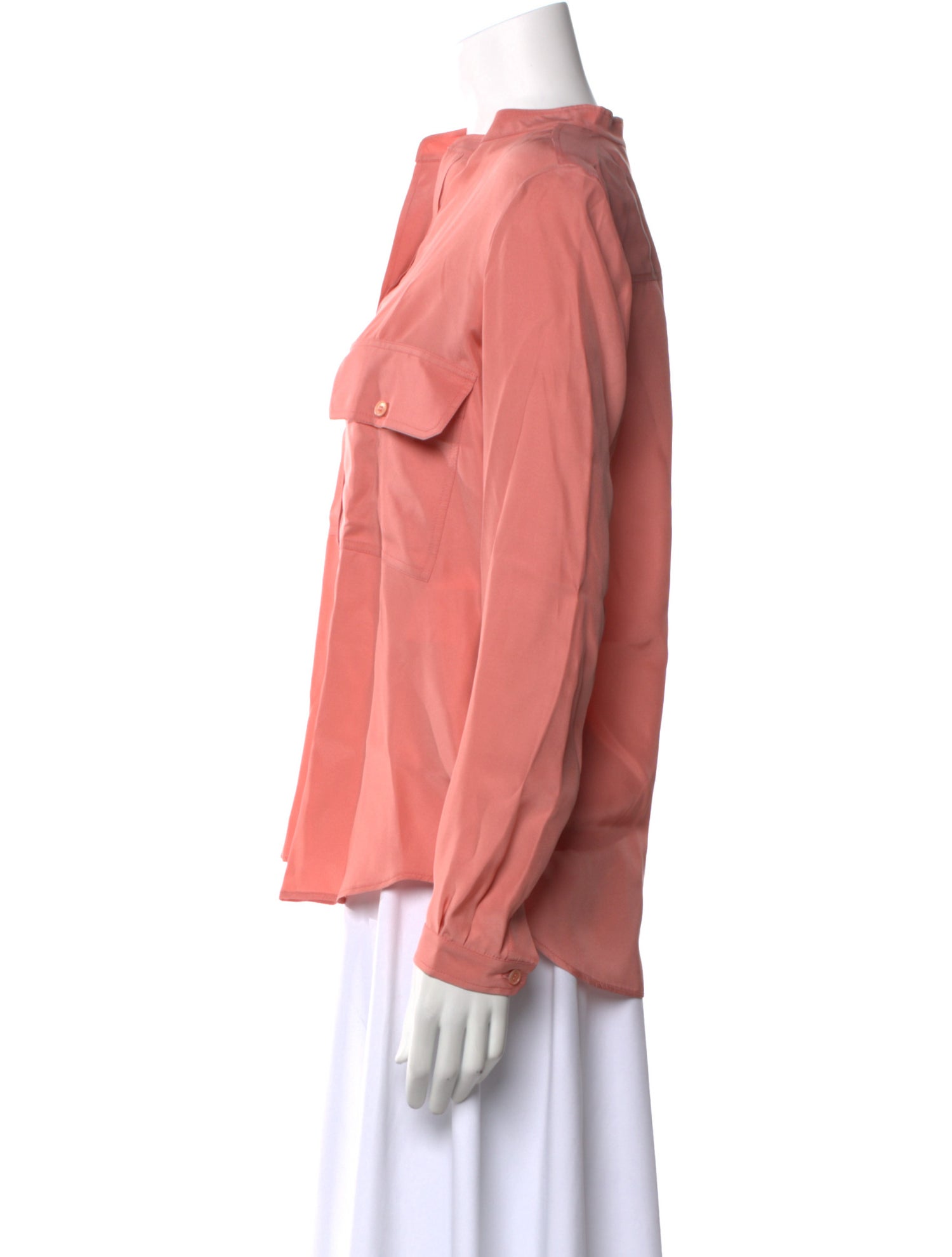 Stella McCartney Silk Mock Neck Polo