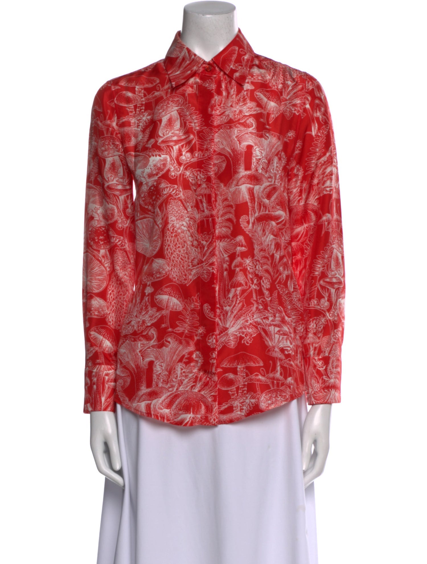 Stella McCartney Silk Printed Button-Up Top