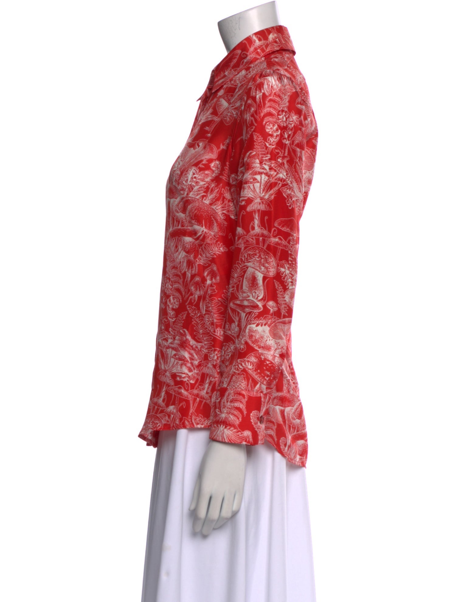 Stella McCartney Silk Printed Button-Up Top