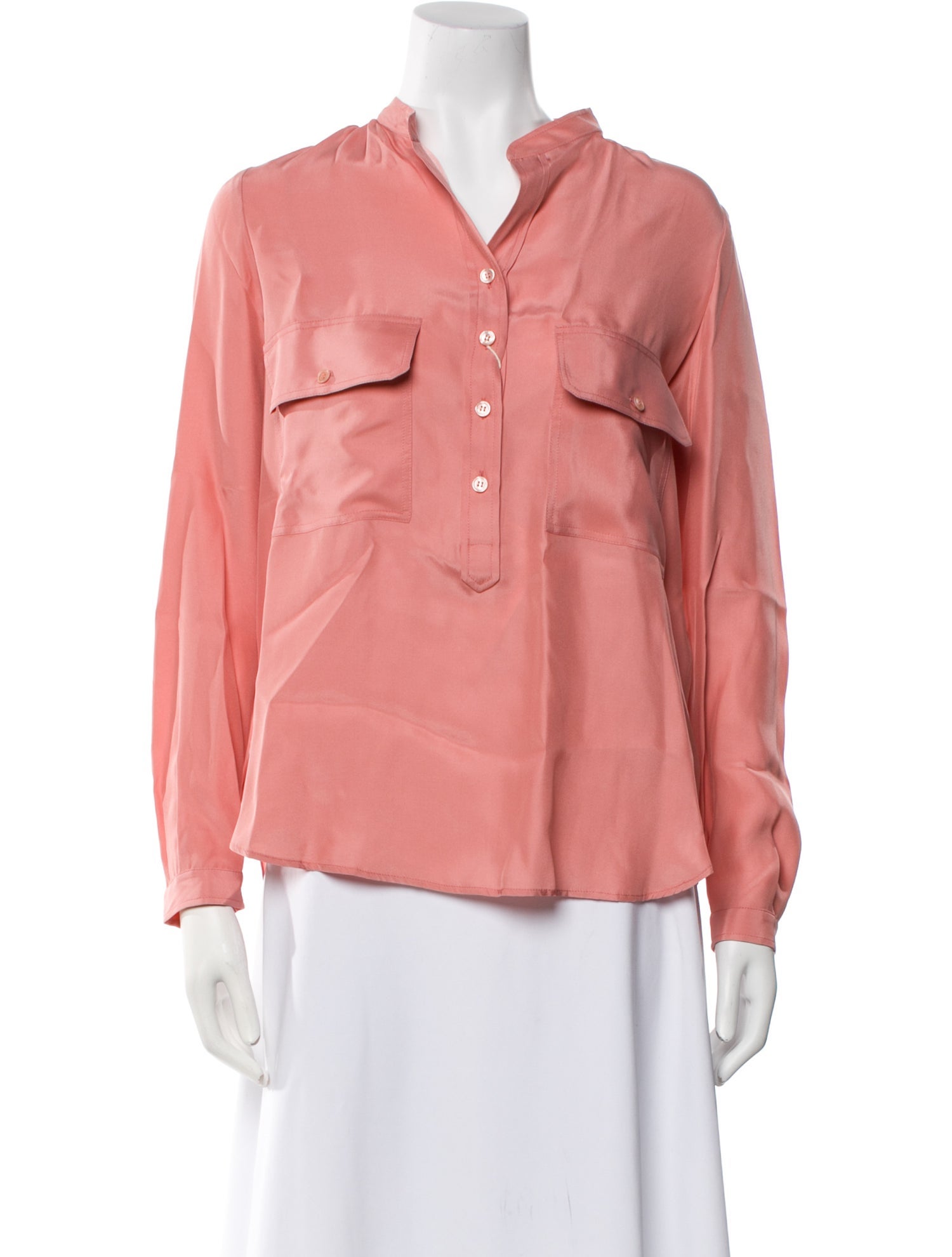 Stella McCartney Satin V-Neck Blouse