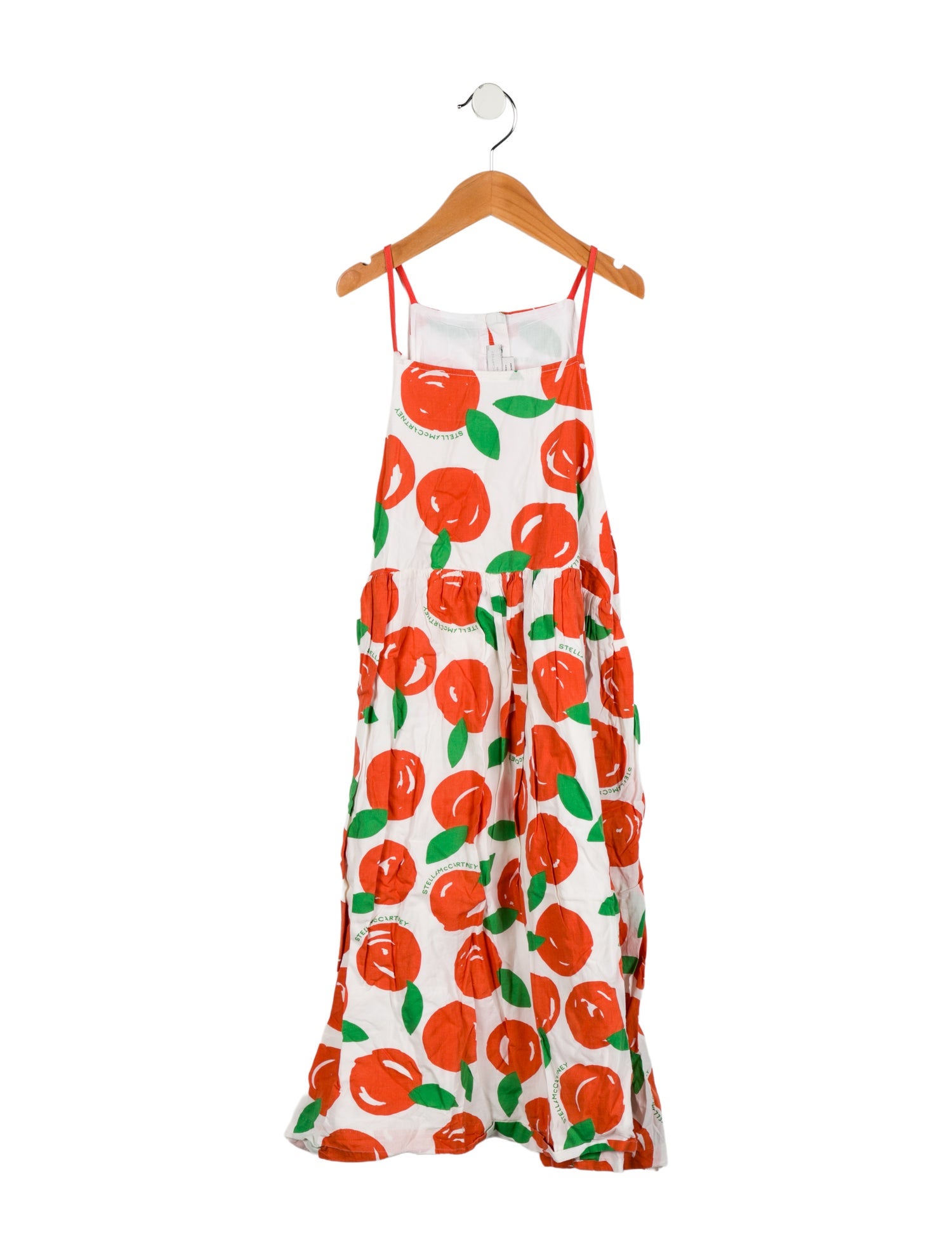Stella McCartney Girls' Orange Print Sleeveless Dress