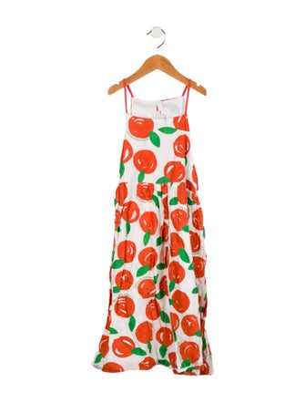 Stella McCartney Girls' Orange Print Sleeveless Dress